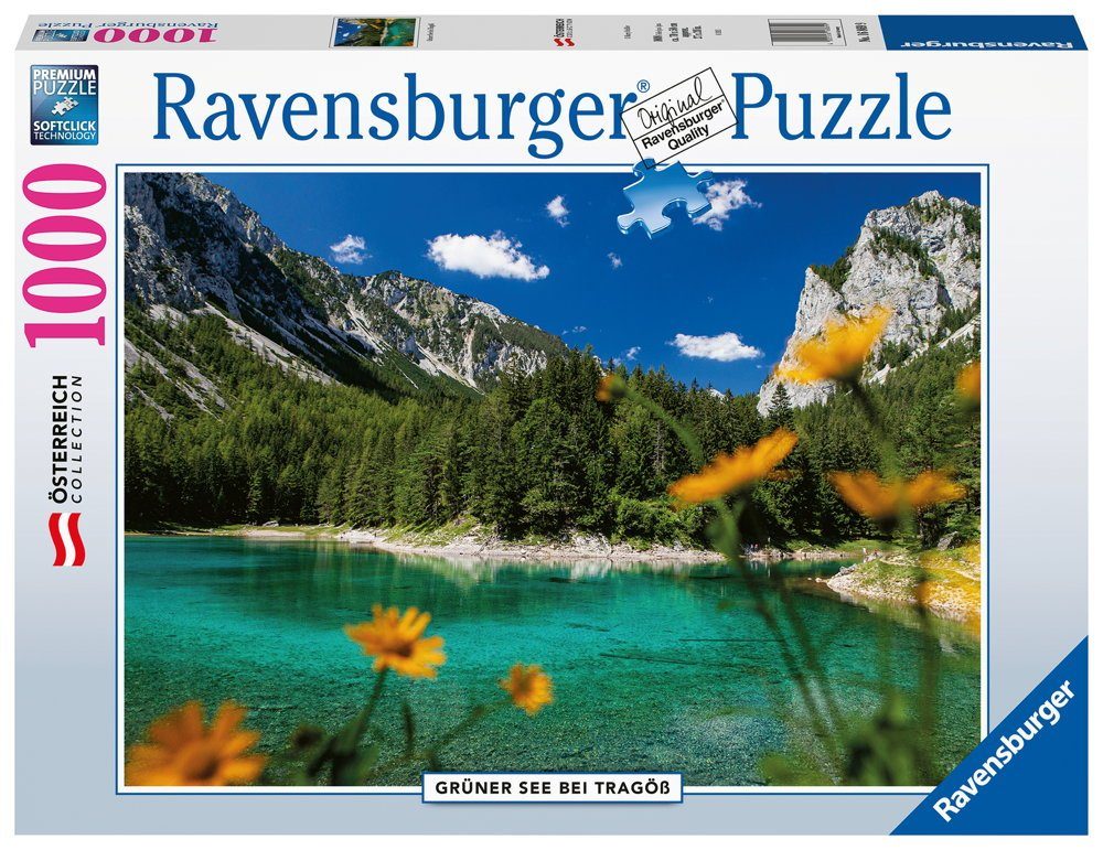 Ravensburger Puzzle Österreich Collection Grüner See bei Tragöß 16869, 1000 Puzzleteile