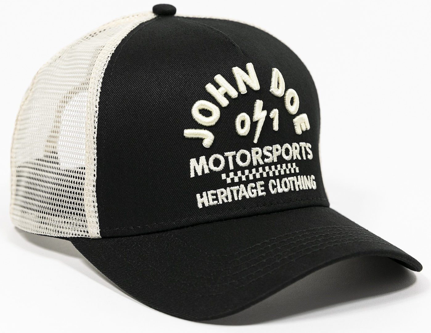 John Doe Baseball Cap Black/White Kappe