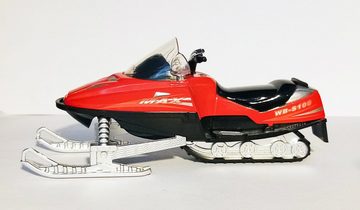 Toi-Toys Modellauto SCHNEEMOBIL mit Fahrer Licht Sound 12cm Spielzeug 45 (Rot), Maßstab 1:20 - 1:35, Wintersport Snowmobile