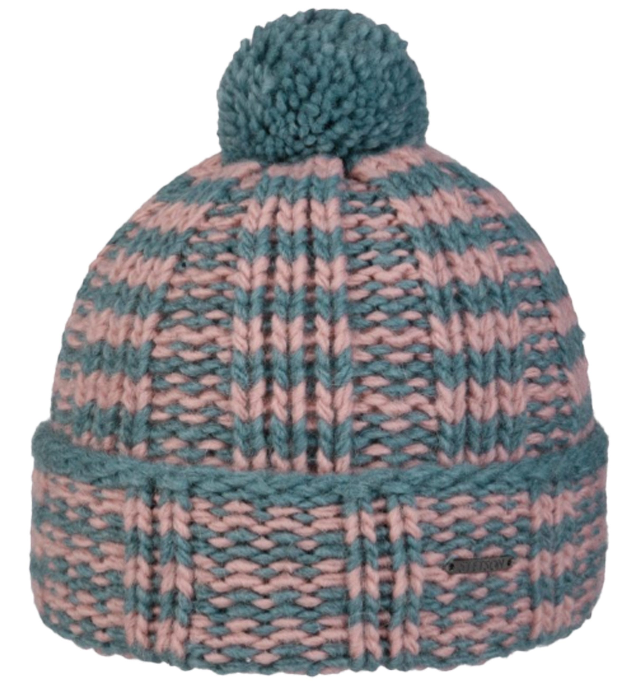 Stetson Strickmütze Bommelmütze Freestyle Stripes Pompom Alpaka