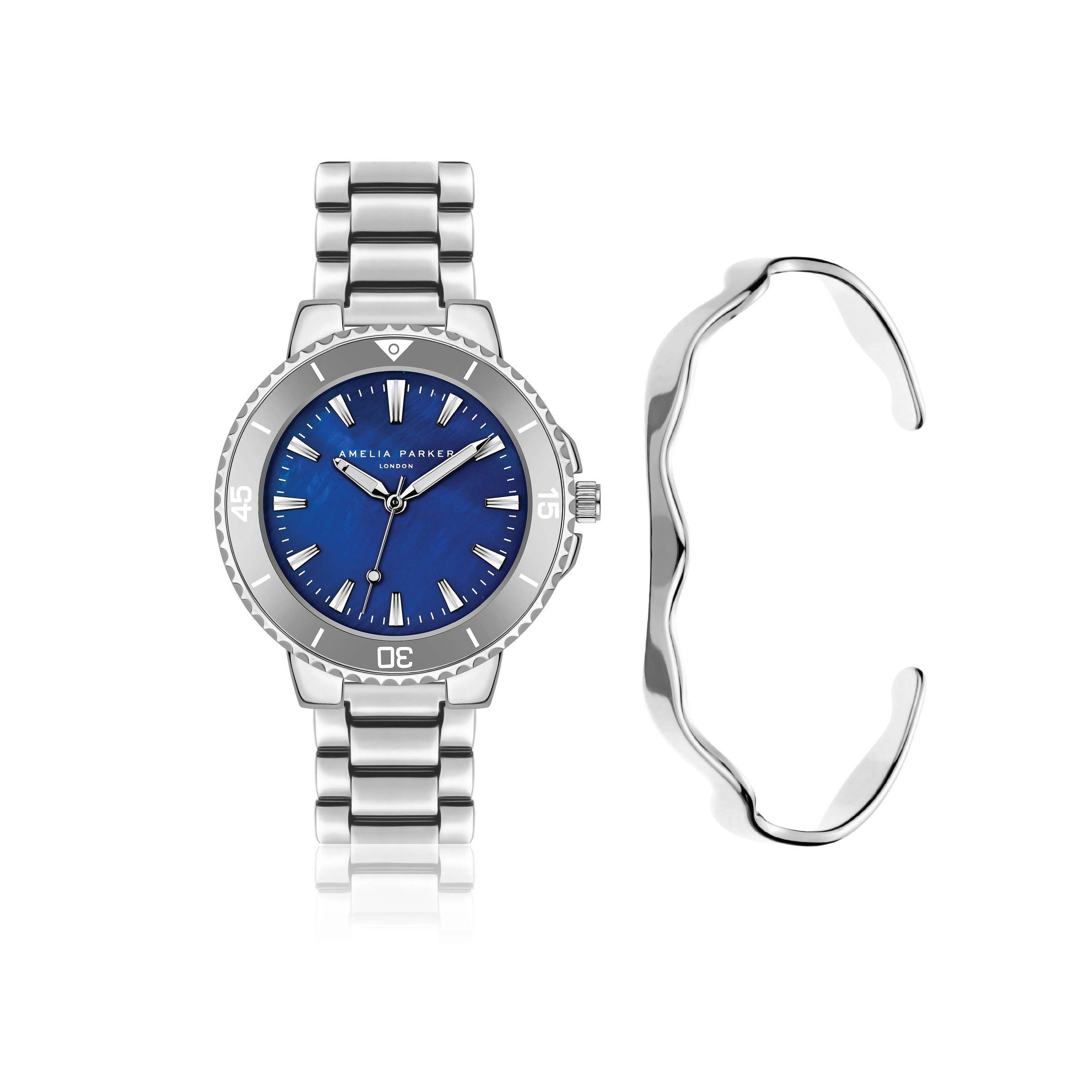 Quarzuhr SAH3-1 Aquelle Silver Link Set
