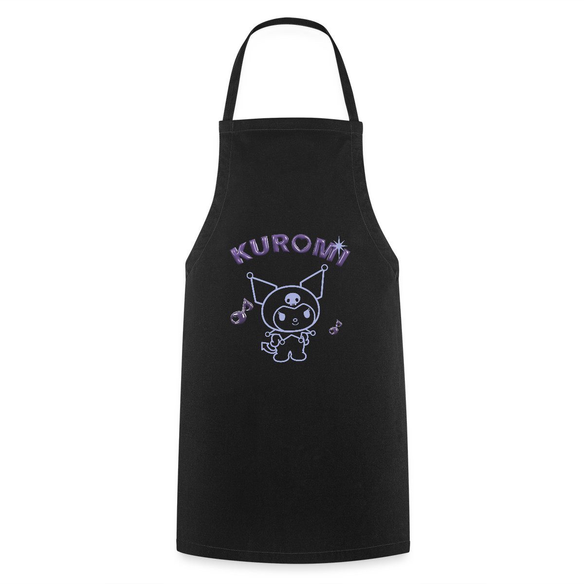 Spreadshirt Kochschürze Kuromi Outline Mit Chrome Schriftzug Kochschürze, (1-tlg)