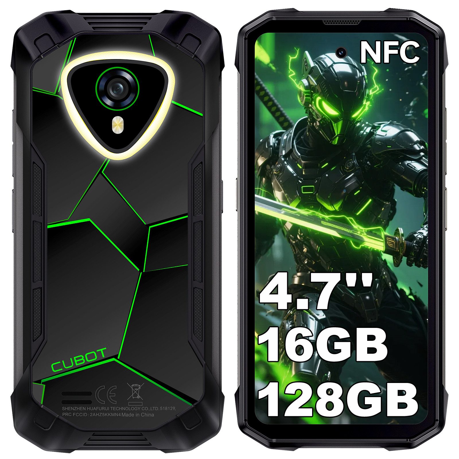 Cubot Kingkong Mini 4 Android 15 Outdoor Smartphone (11,94 cm/4.7 Zoll, 128 GB Speicherplatz, 48 MP Kamera, 4,7'' Display, 16GB+128GB, IP68, 4700mAh, NFC, OTG, GPS)