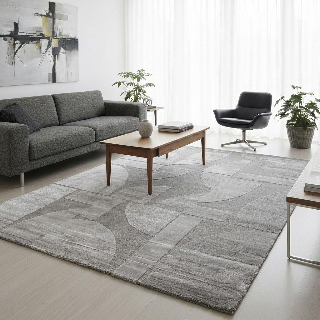 Vimoda Teppich Wohnzimmer Boho Optik Skandinavisch Hochtief in Creme, Rechteckig, Höhe: 11 mm, Läufer Teppich Schlafzimmer Esszimmer