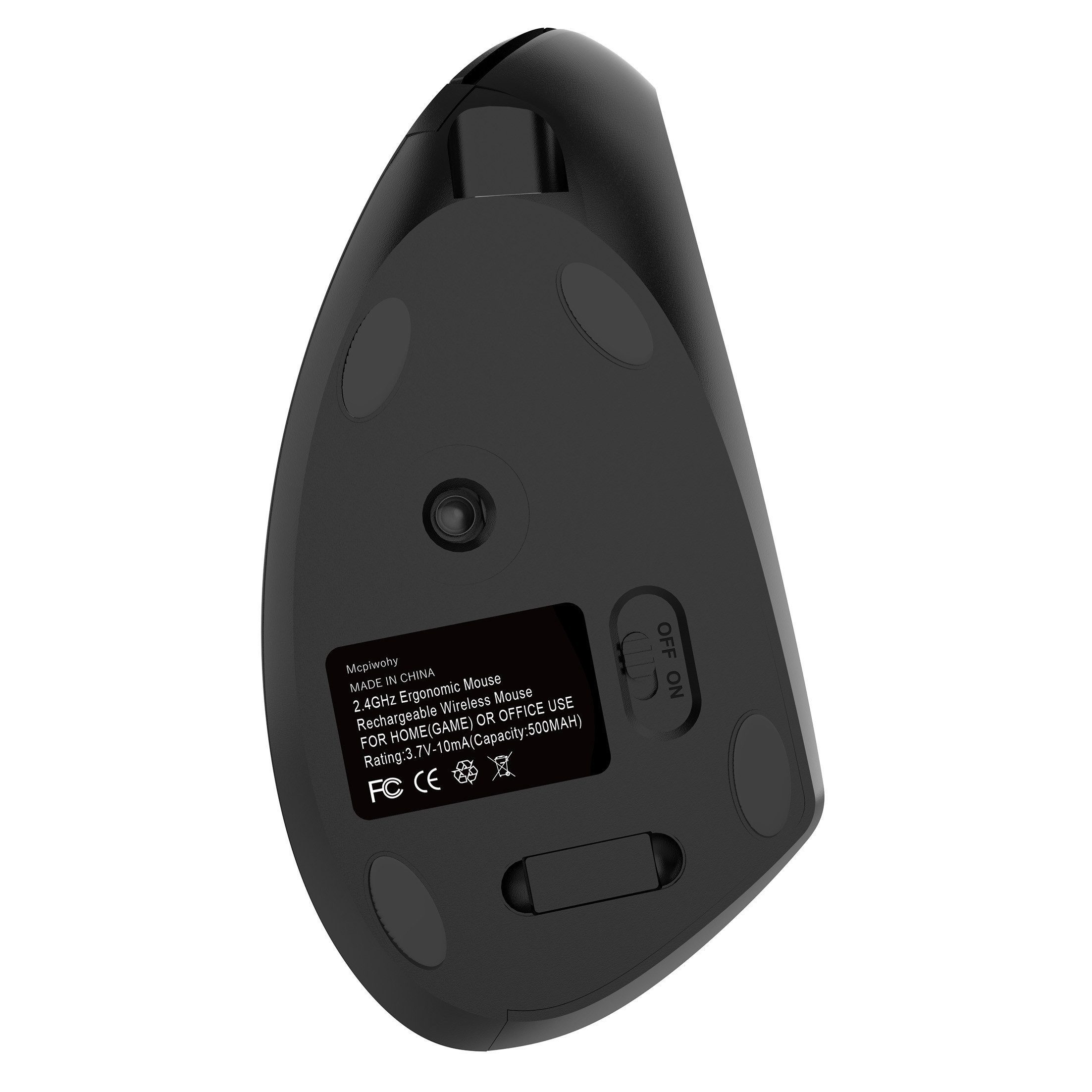 KINSI 2.4G Kabellose Vertikalmaus,Handgelenkschutz Computermaus ergonomische Maus (2.4G, Ergonomische Stehmaus für Gaming & Büro)