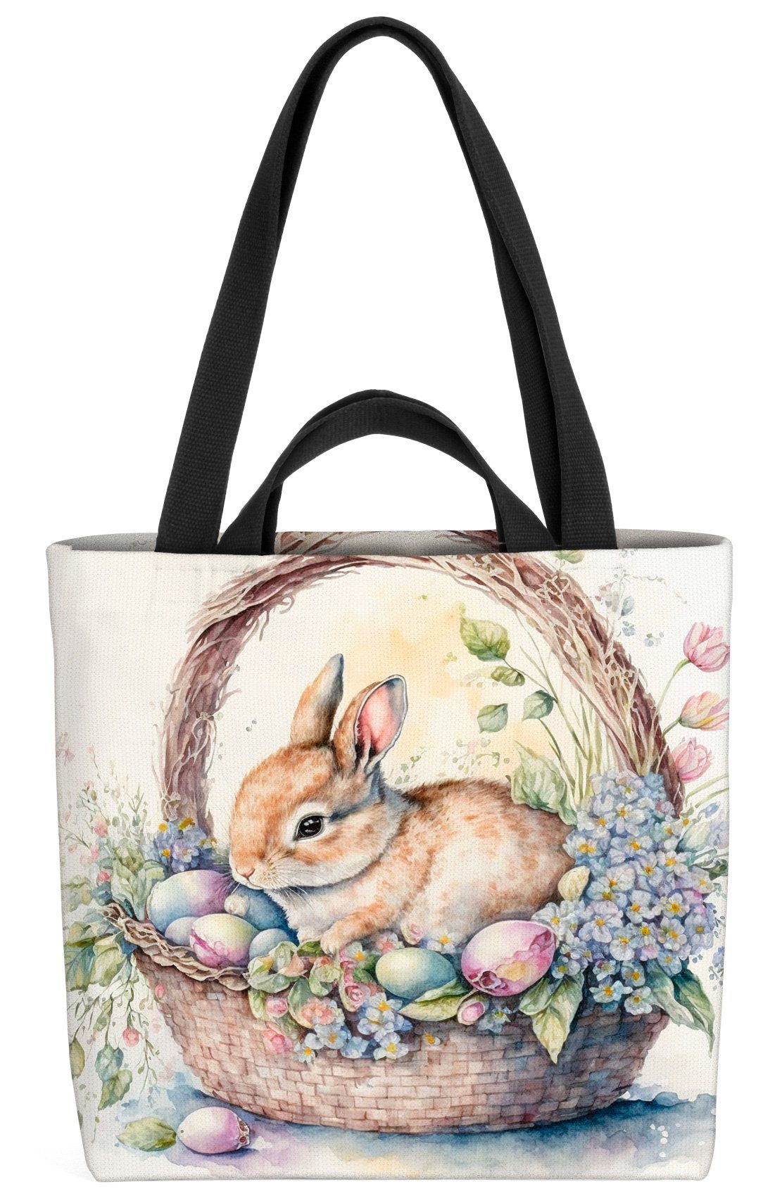 VOID Henkeltasche (1-tlg), Kleiner Hase Osterkorb Tasche Einkaufstasche Ostern Shopper Bag