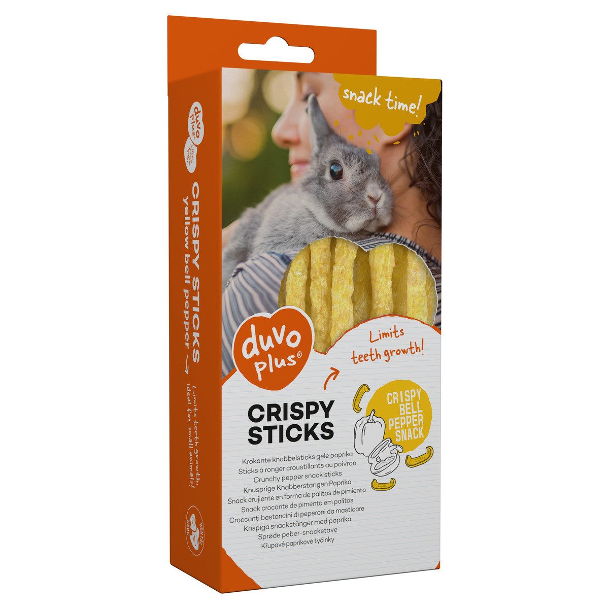 DUVO+ Knusprige Kausticks gelbe Paprika 50 g, Snack für: Kleintier