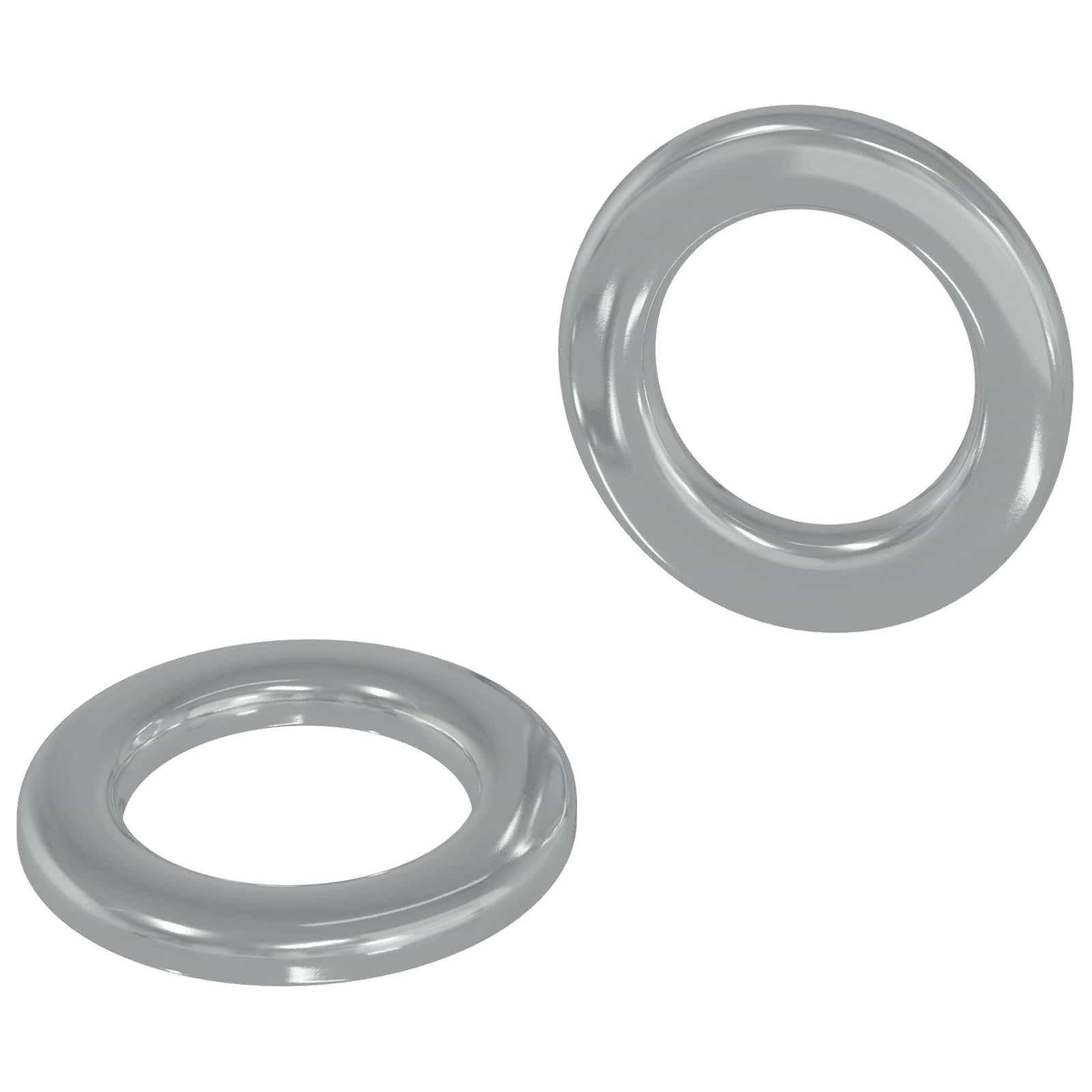vidaXL Unterlegscheibe, Unterlegscheiben 2 pcs Silber 10 x 10 x 0,8 mm Eisen