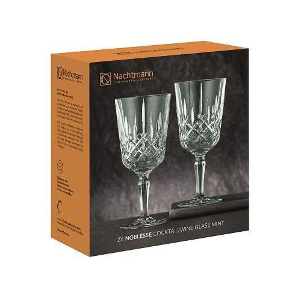 Nachtmann Weinglas Nachtmann Noblesse Colors Cocktail/Weinglas Mint 2er Set, Glas