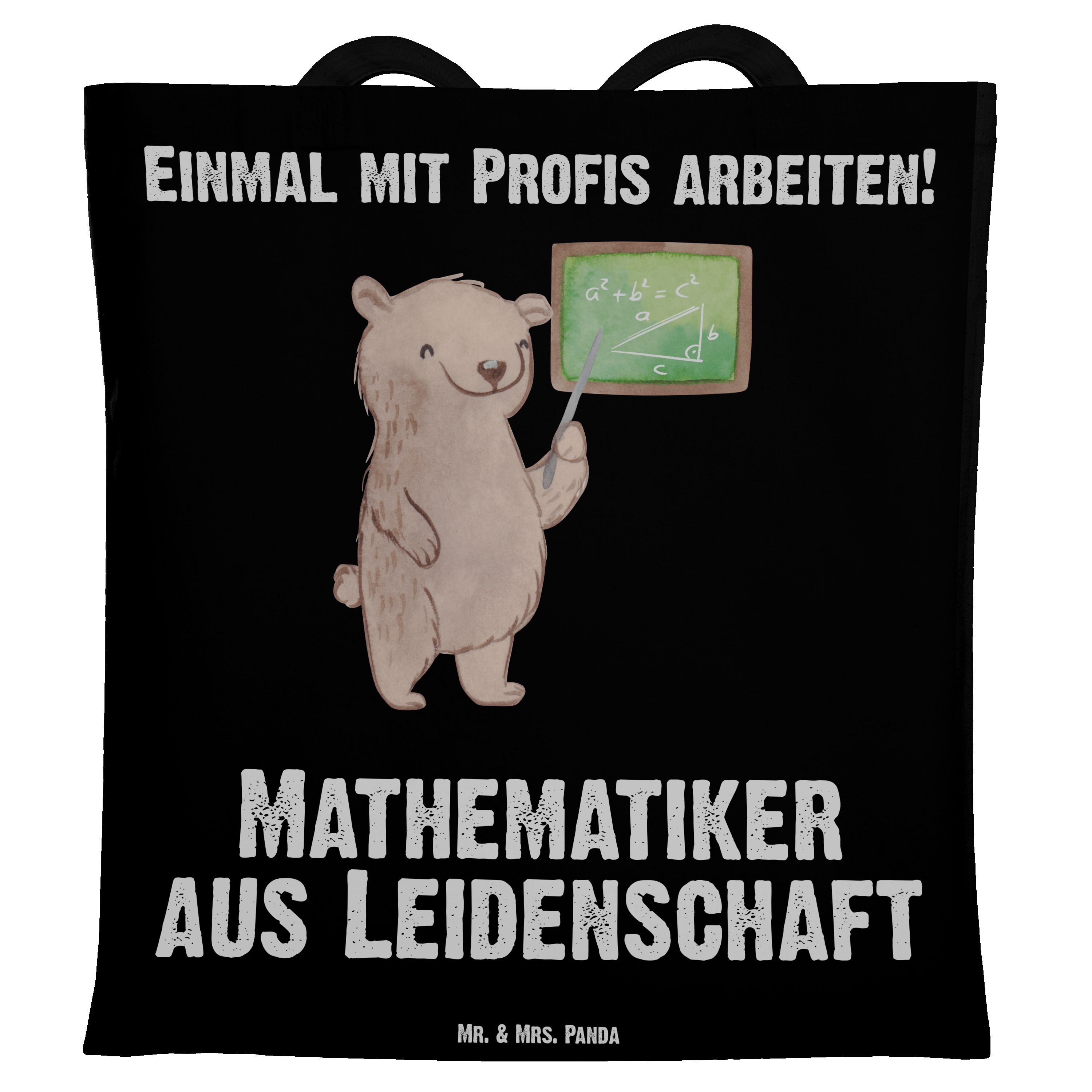 Mathematiker (1-tlg) Mr. Einkaufstasche, Tragetasche Panda Geschenk, Schwarz - & - J Mrs. Leidenschaft aus