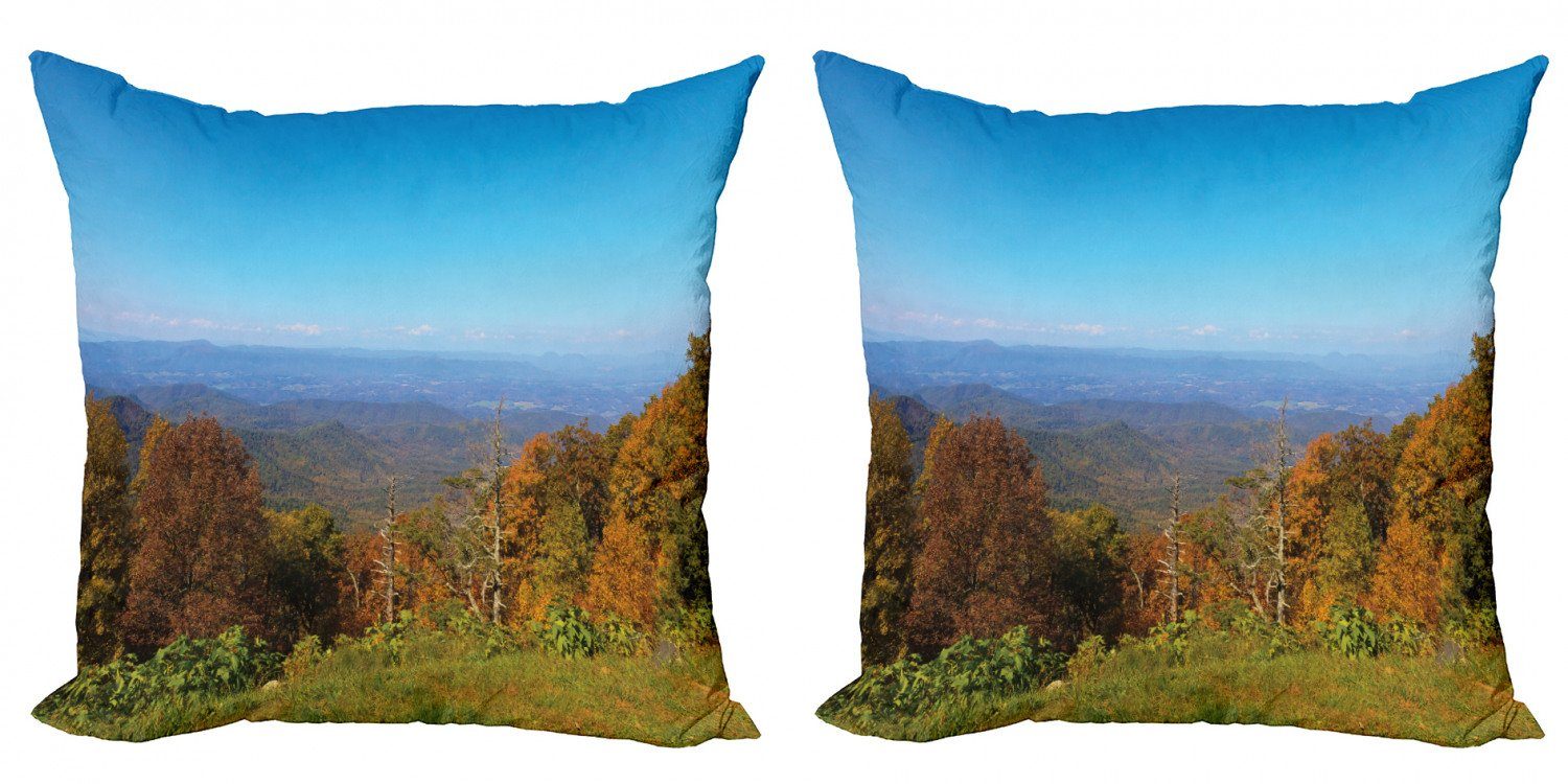 (2 Fall-Virginia Abakuhaus Kissenbezüge Stück), Appalachian Mountains Accent Doppelseitiger Modern Digitaldruck,
