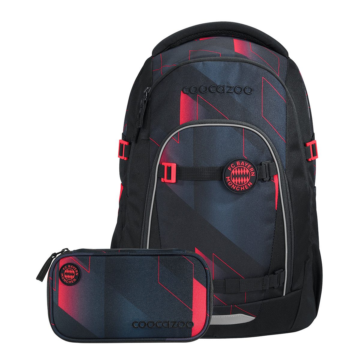 coocazoo Schulrucksack Coocazoo MATE, Set FC Bayern, Stern des Südens, 2-tlg.