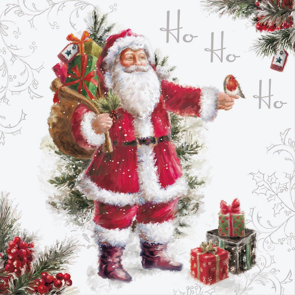 PAPSTAR Papierserviette 20 Weihnachtsservietten 33x33cm 3-lagig - HoHoHo, FSC®-zertifiziert