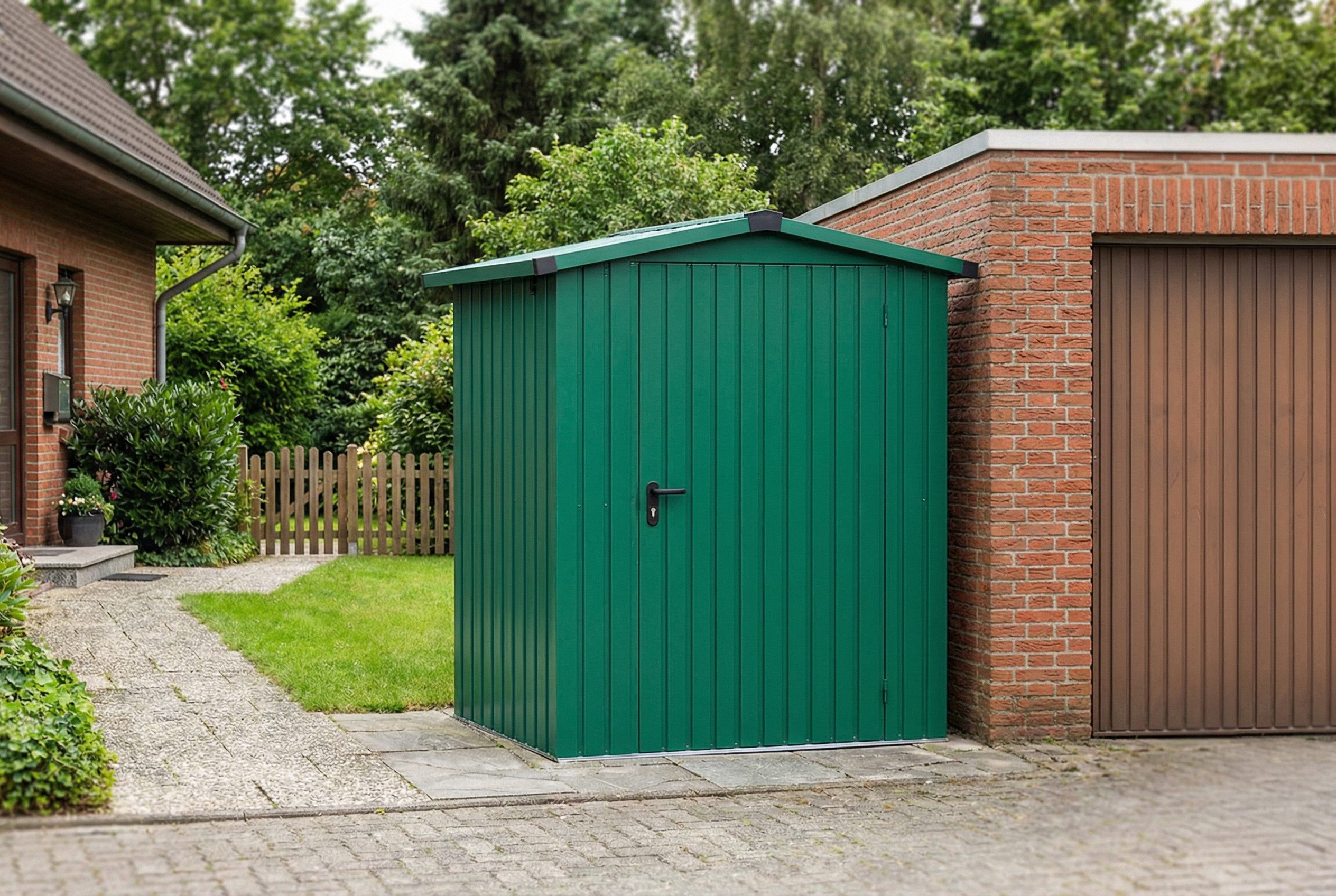 Hörmann Ecostar Gerätehaus EcoStar Metallgerätehaus made by Hörmann 166x118 cm, BxT: 166x118 cm, in Beschichtet