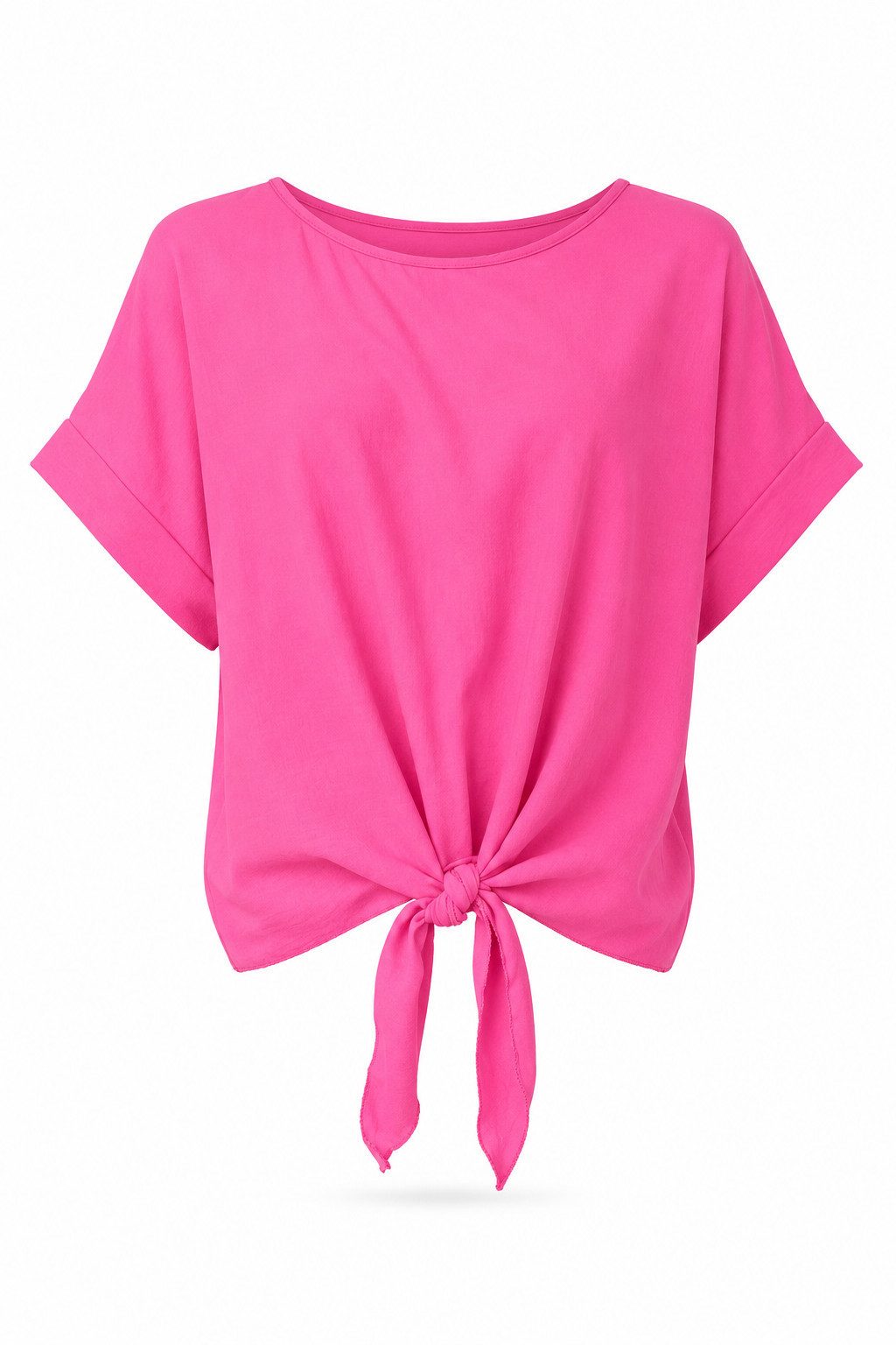 Kurzarmbluse - sommerliche Bluse - Blusenshirt Damen mit Knotendetail