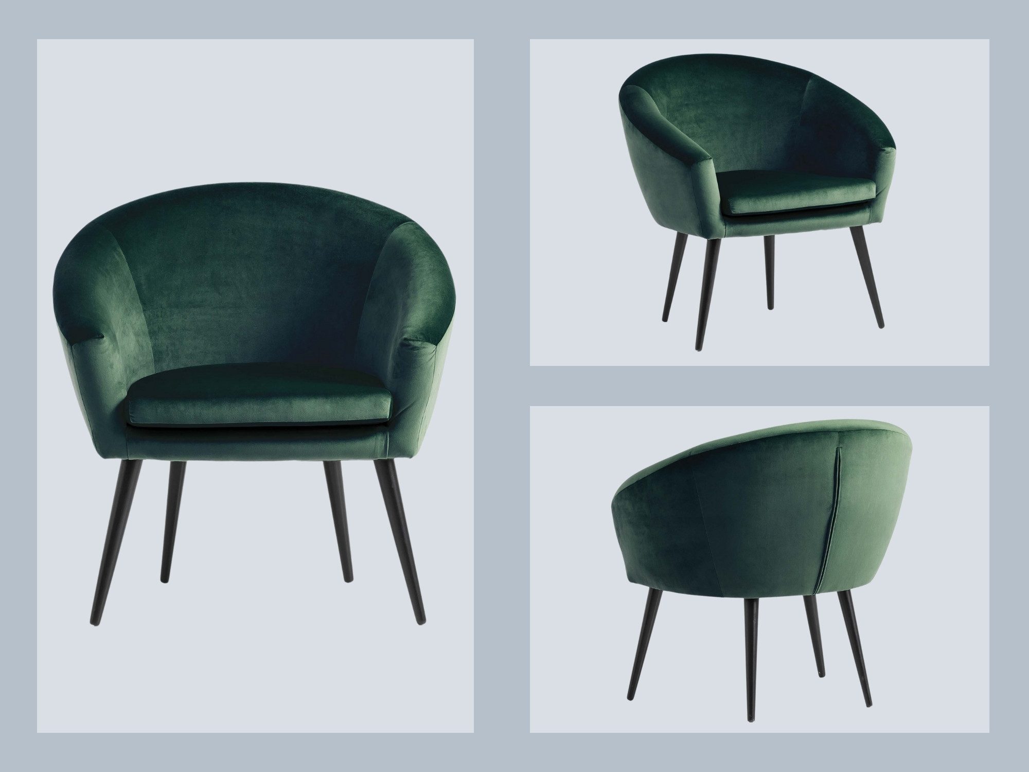 XDREAM Loungesessel Lutz, Relaxsessel, Cocktailsessel, Polstersessel, Einzelsessel (1-St), bequemer Sessel in Samtvelours-Optik, viele moderne Farben
