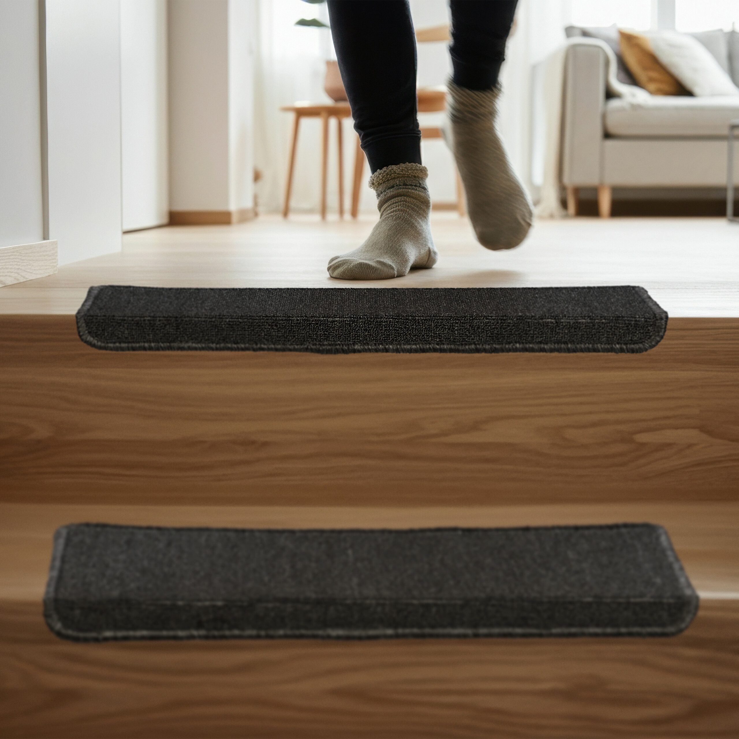 relaxdays Stufenmatte Rechteckige Stufenmatten im 15er Set, Rechteckig, Höhe: 40 mm, Dunkelgrau – Bild 3 von 5