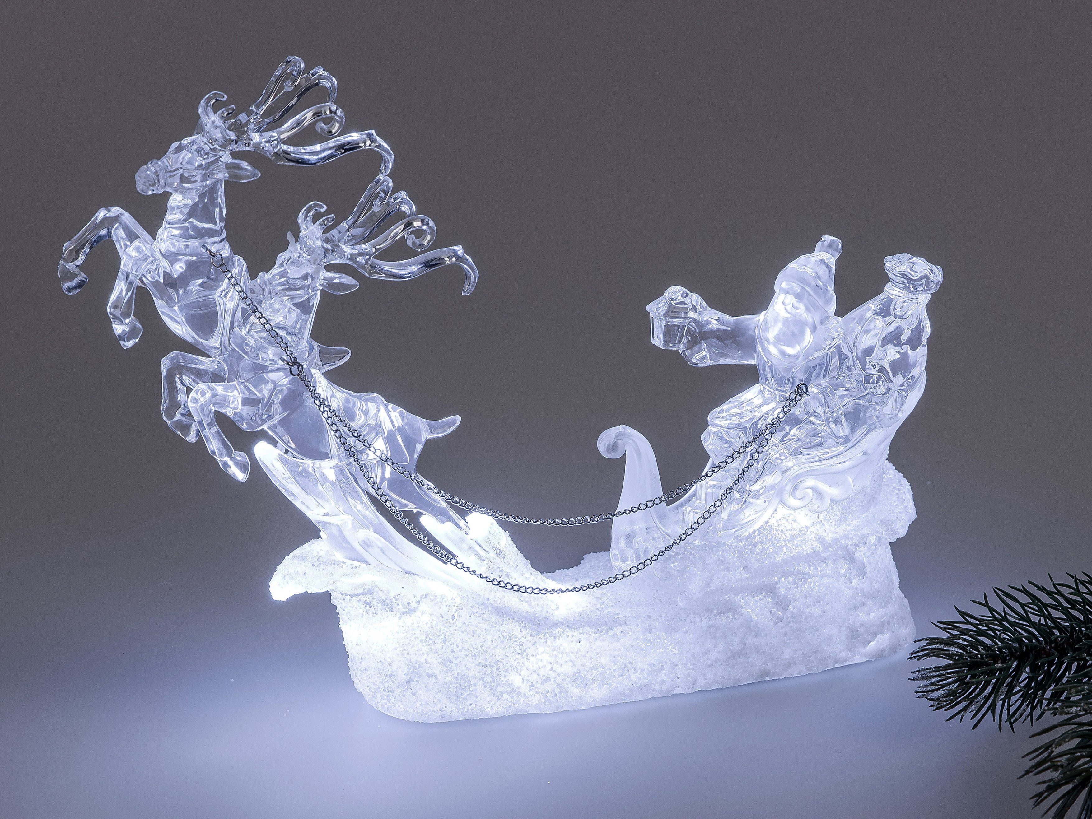 formano Dekofigur Winterzeit Acryl, Farbe: Transparent, Motiv: Santa günstig online kaufen