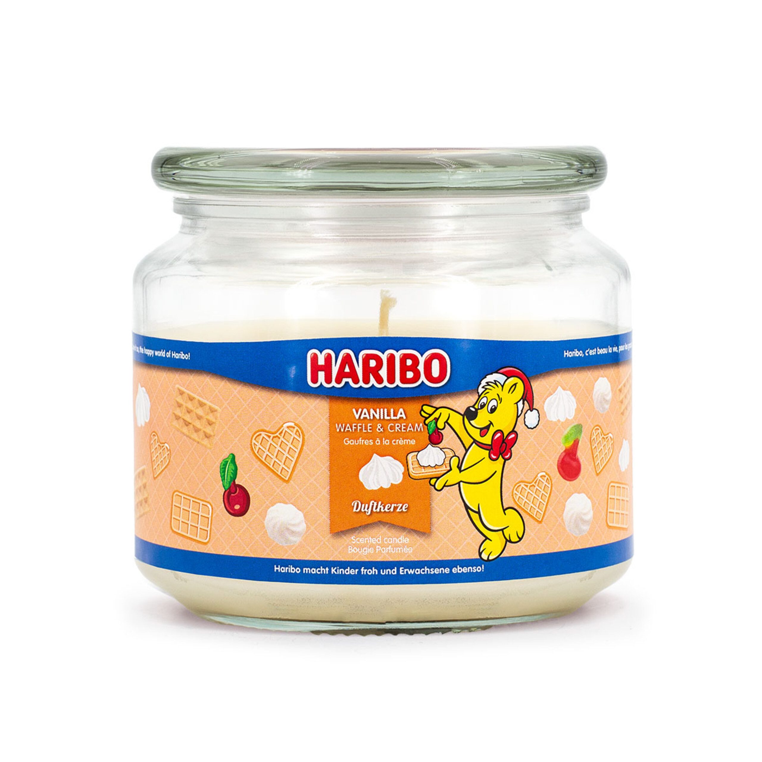 HARIBO Duftkerze Haribo™ Duftkerzen 300g Glas, Vanilla Waffle Cream
