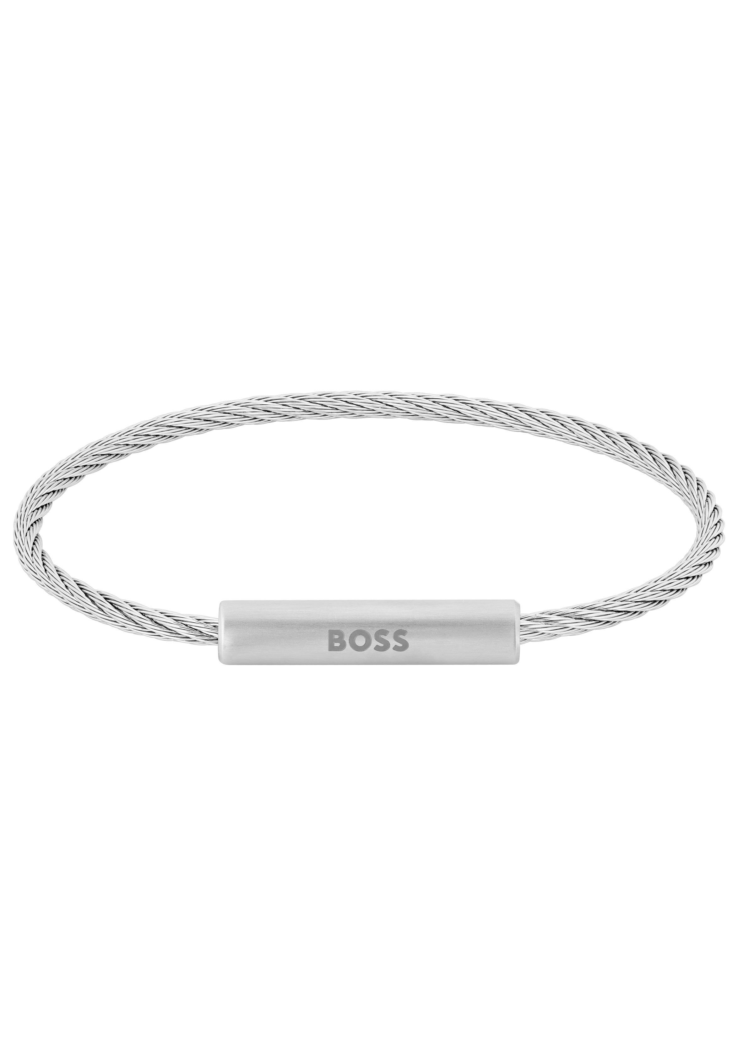 BOSS Armband Schmuck Edelstahl Armschmuck Stahlseil ALEK