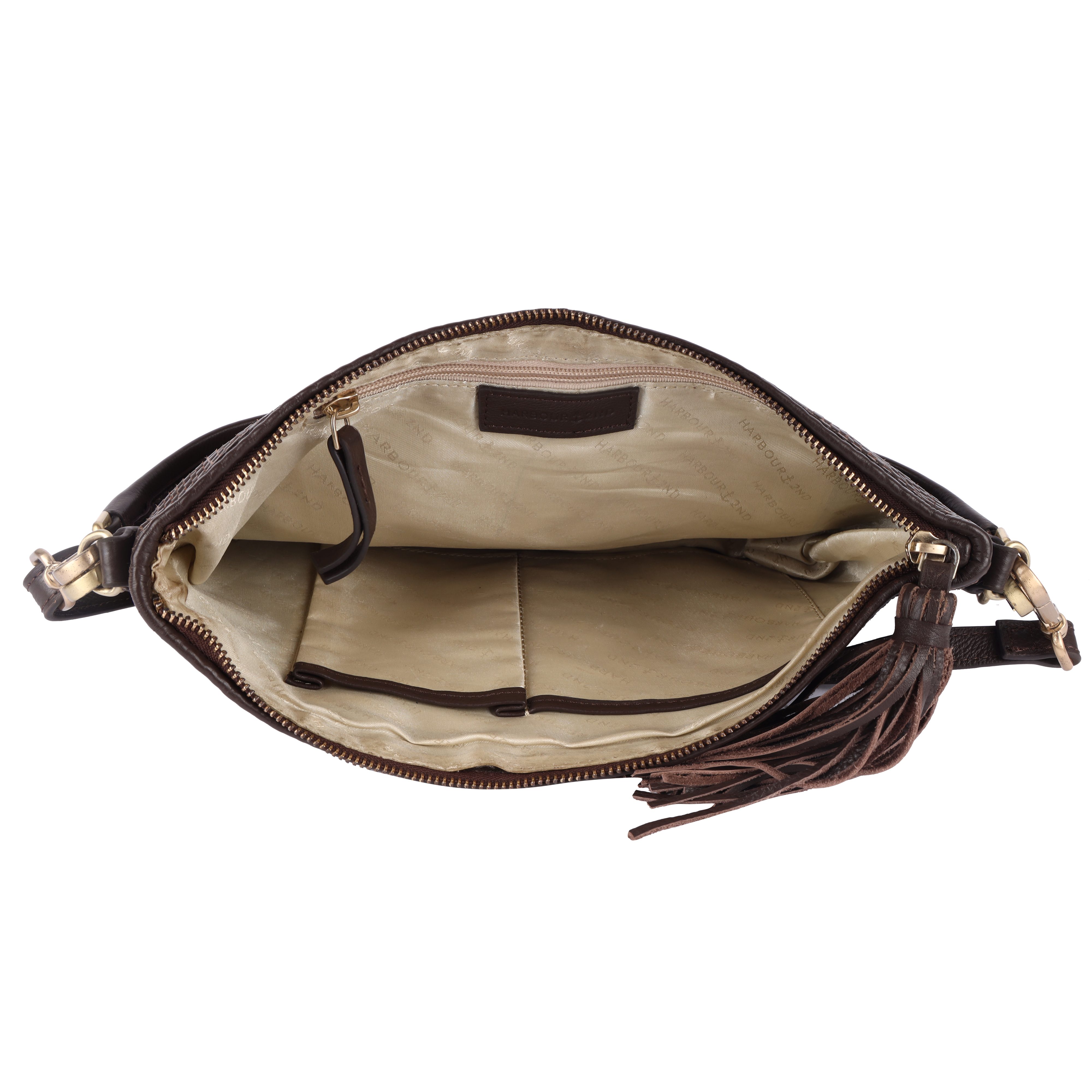 HARBOUR 2nd Clutch Ivellina, Damen Handtasche, Umhängetasche, Schultertasche mit modischen Fransen