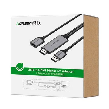 UGREEN USB OTG MHL Videokabel USB auf HDMI Adapter 1,5m TV Kabel Grau Video-Kabel