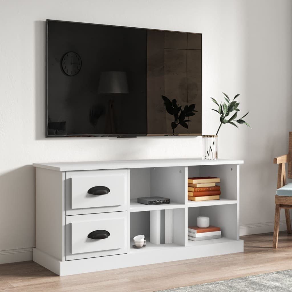 furnicato TV-Schrank Weiß 102x35,5x47,5 cm Holzwerkstoff