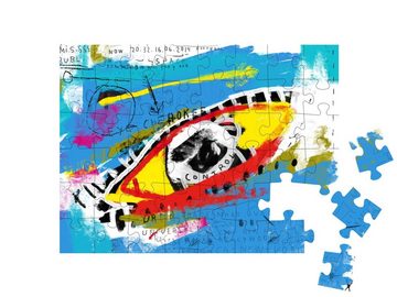 puzzleYOU Puzzle Symbolisches Bild des Auges in Farbe, 48 Puzzleteile, puzzleYOU-Kollektionen