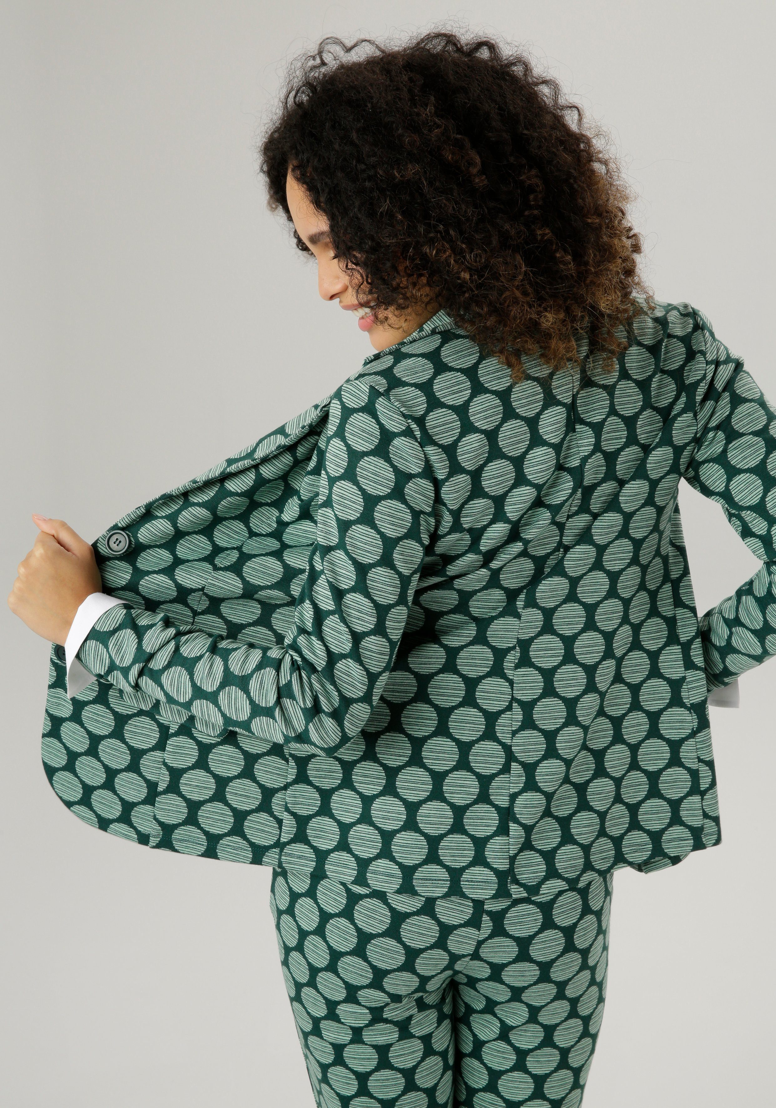 Aniston SELECTED Jerseyblazer mit gestreiften Punkten günstig online kaufen