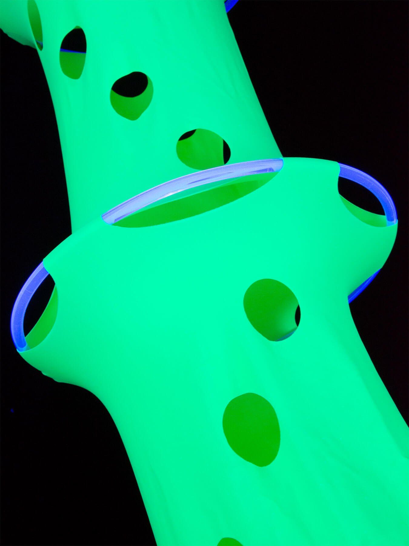 Psy Tentakel leuchtet Ø Schwarzlicht Sky", unter 40cm, Deko Schwarzlicht Wanddekoobjekt 2,50m "Green UV-aktiv, Objekt PSYWORK