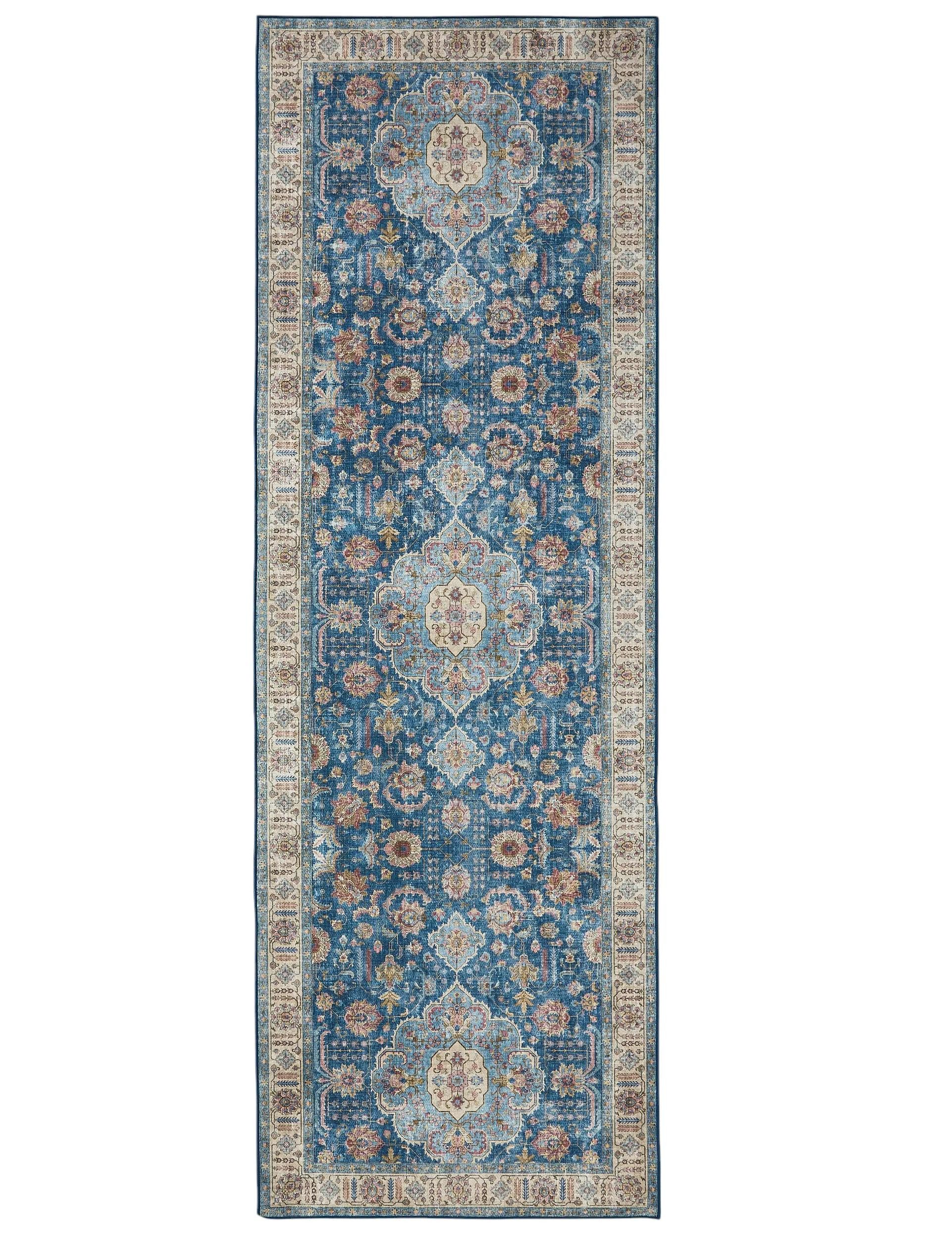 benuta Läufer Laury, rechteckig, Höhe: 5 mm, Teppich Wohnzimmer, Schlafzimmer, Esszimmer, Flur, Kunstfaser, Cozy