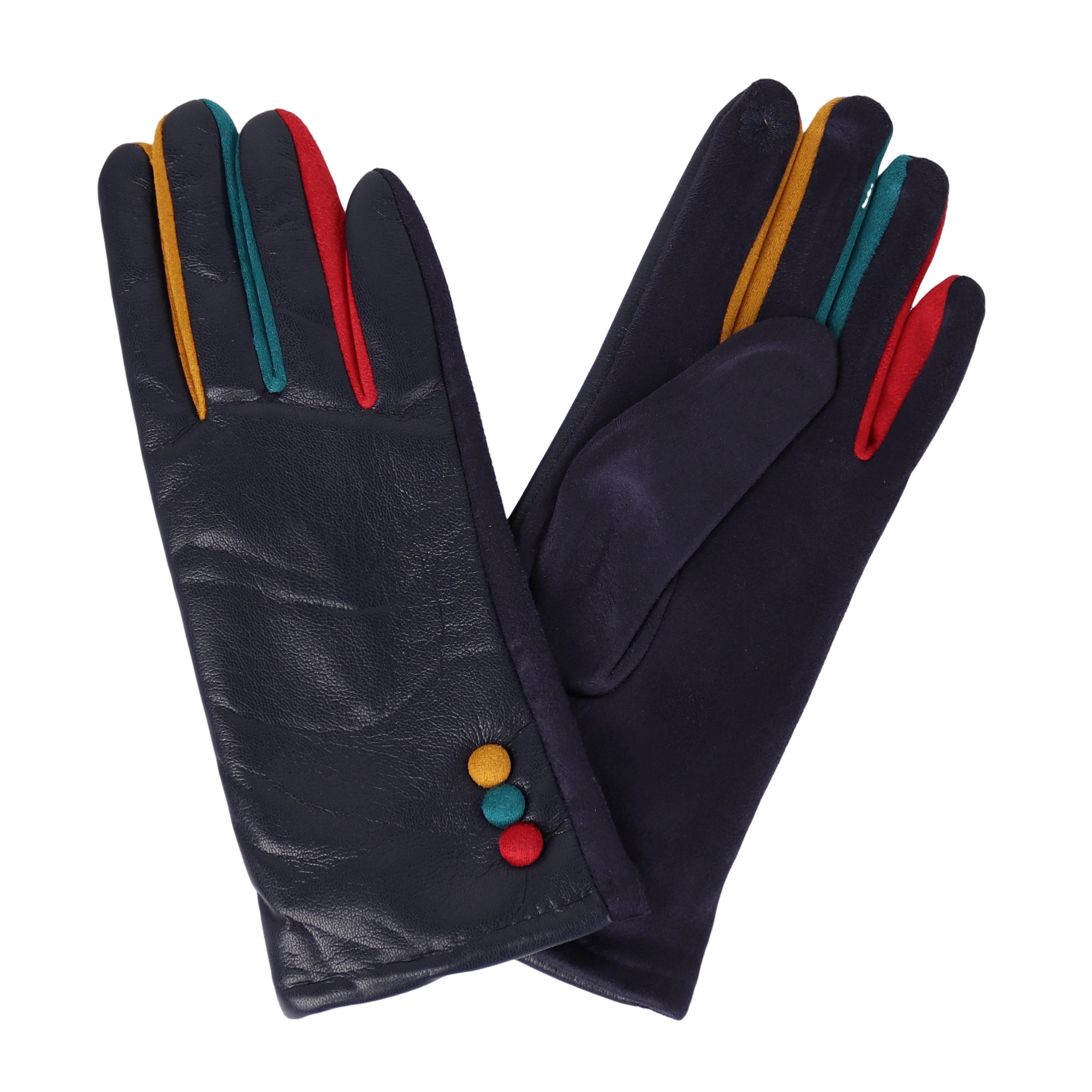 MIRROSI Lederhandschuhe Damen Touchscreen Handschuhe gefüttert Warm ONESIZE günstig online kaufen