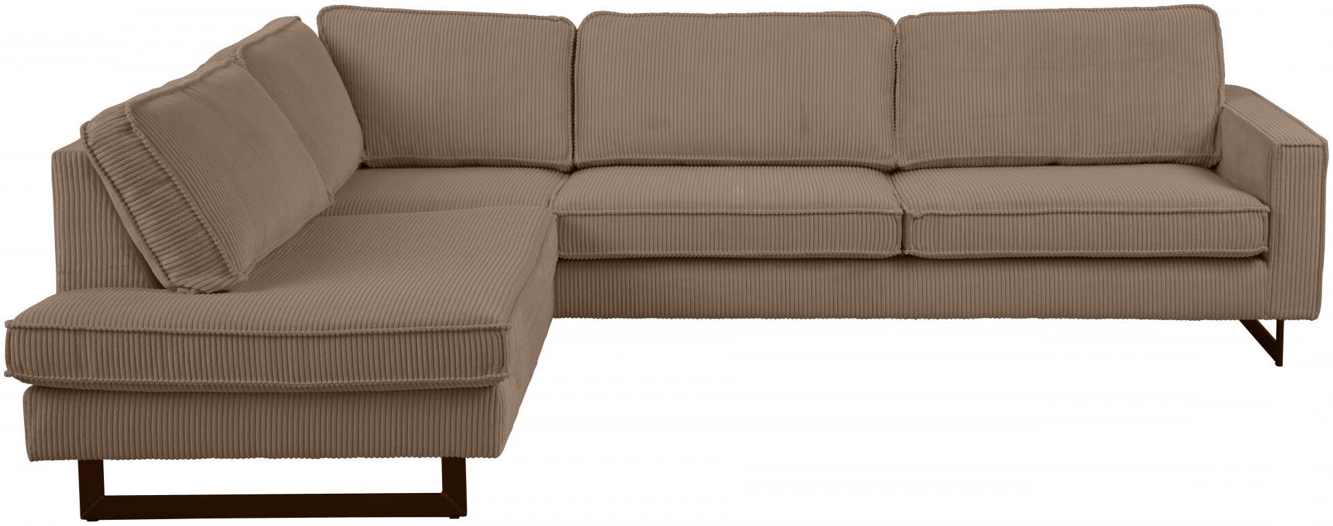 Places of Style Ecksofa "Pinto, 290 cm, Cord, Chenille, Lederoptik, Ottoman günstig online kaufen