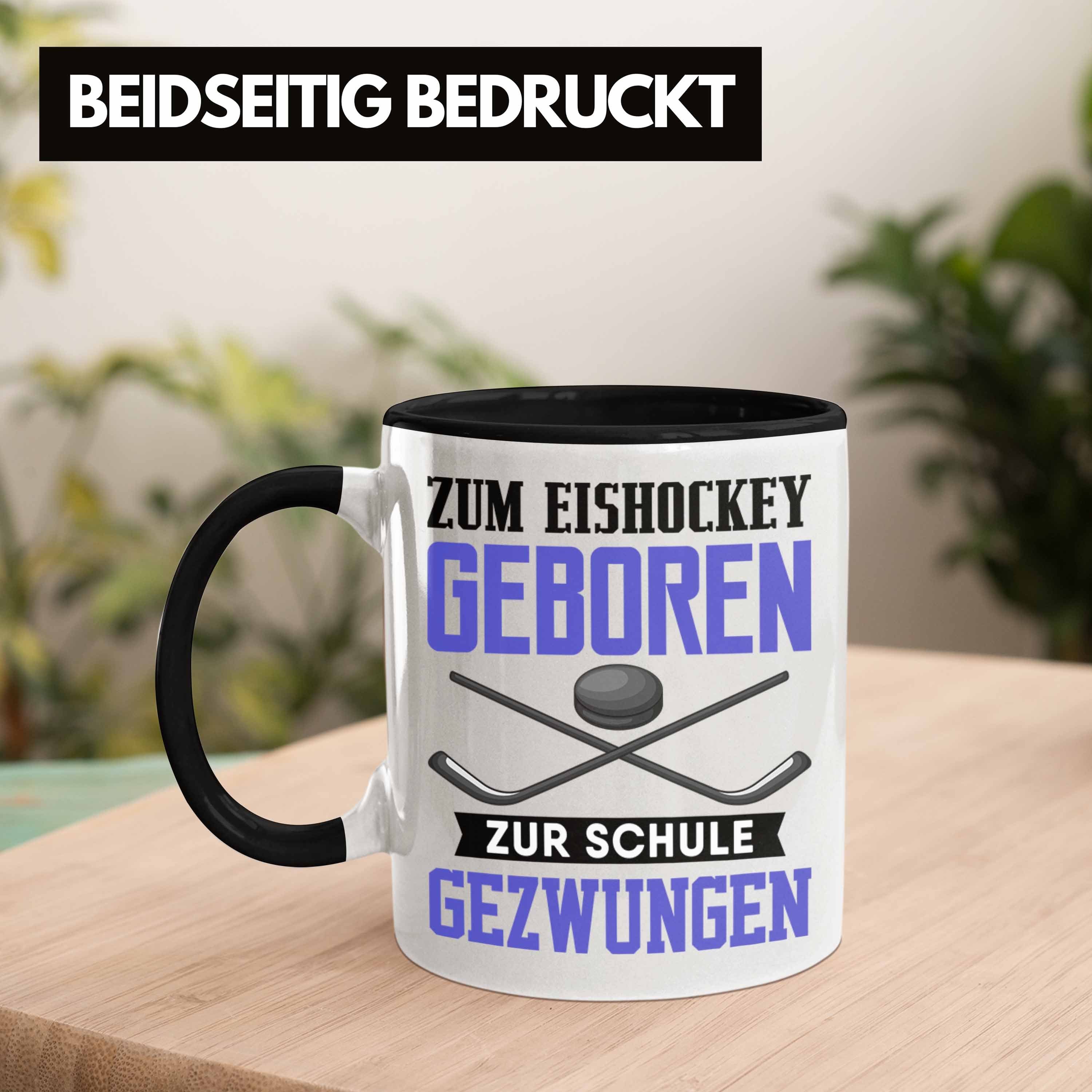 Tasse Schwarz Eishockey-Spieler Geschenk Kinder Tasse Eishockey Geschenkideen Zum Ei Trendation