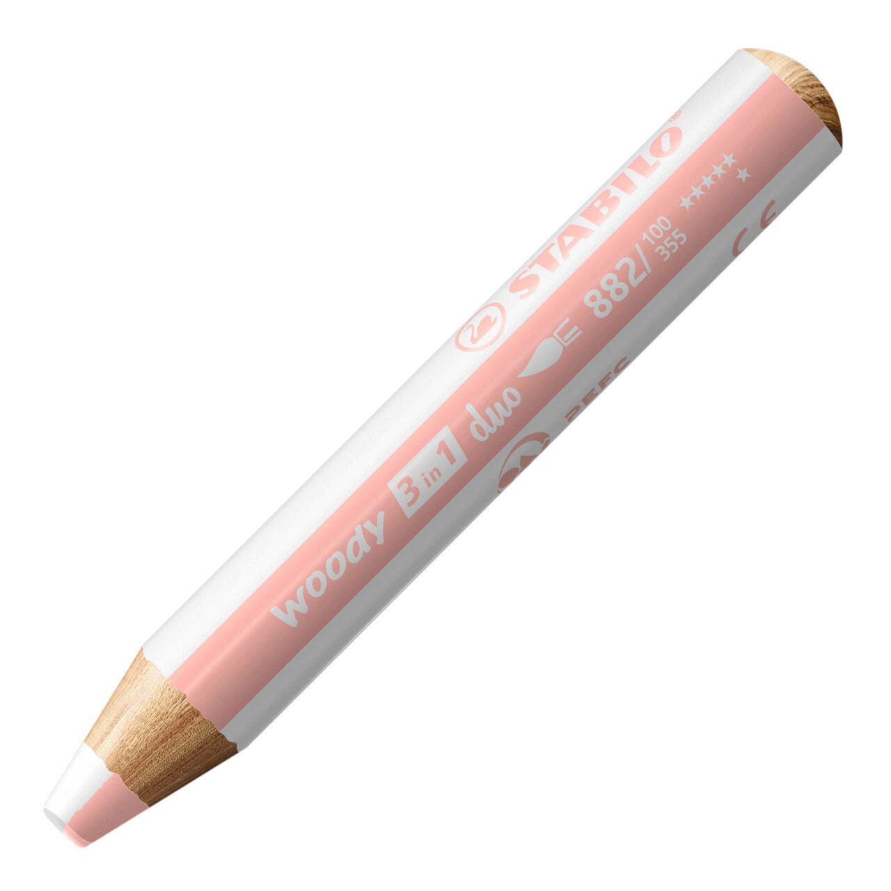 STABILO Buntstift STABILO woody 3in1 DUO Buntstift Weiß/Apricot