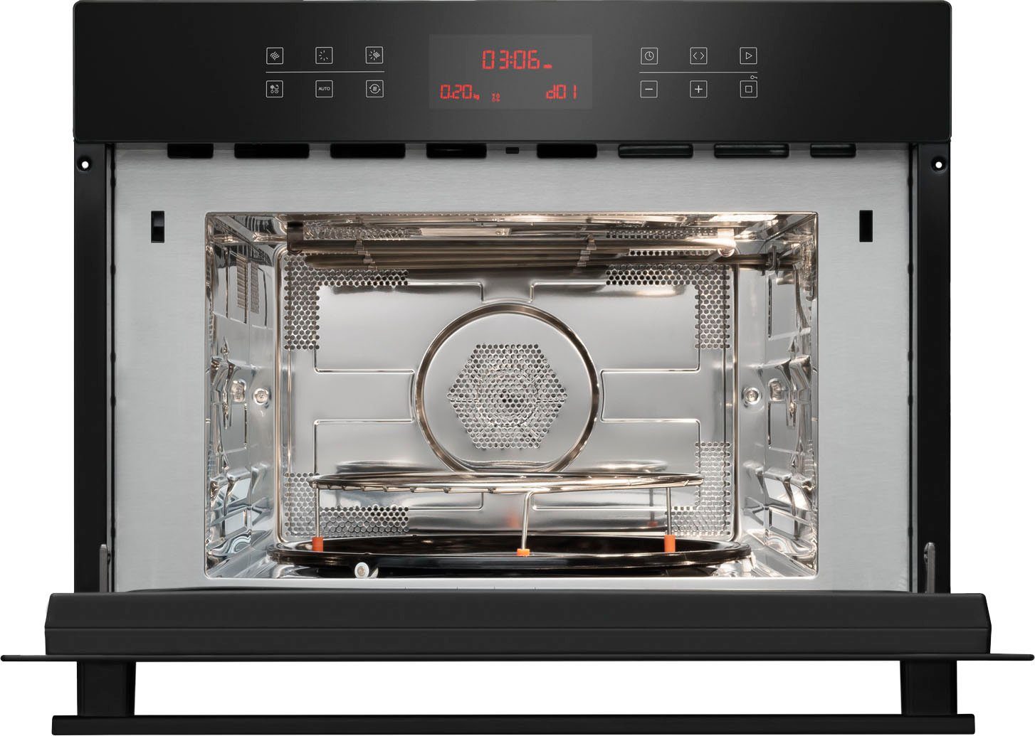 Amica Backofen mit Mikrowelle EBC 841 600 S, Platzsparender Komfort für schnelles und vielseitiges Kochen