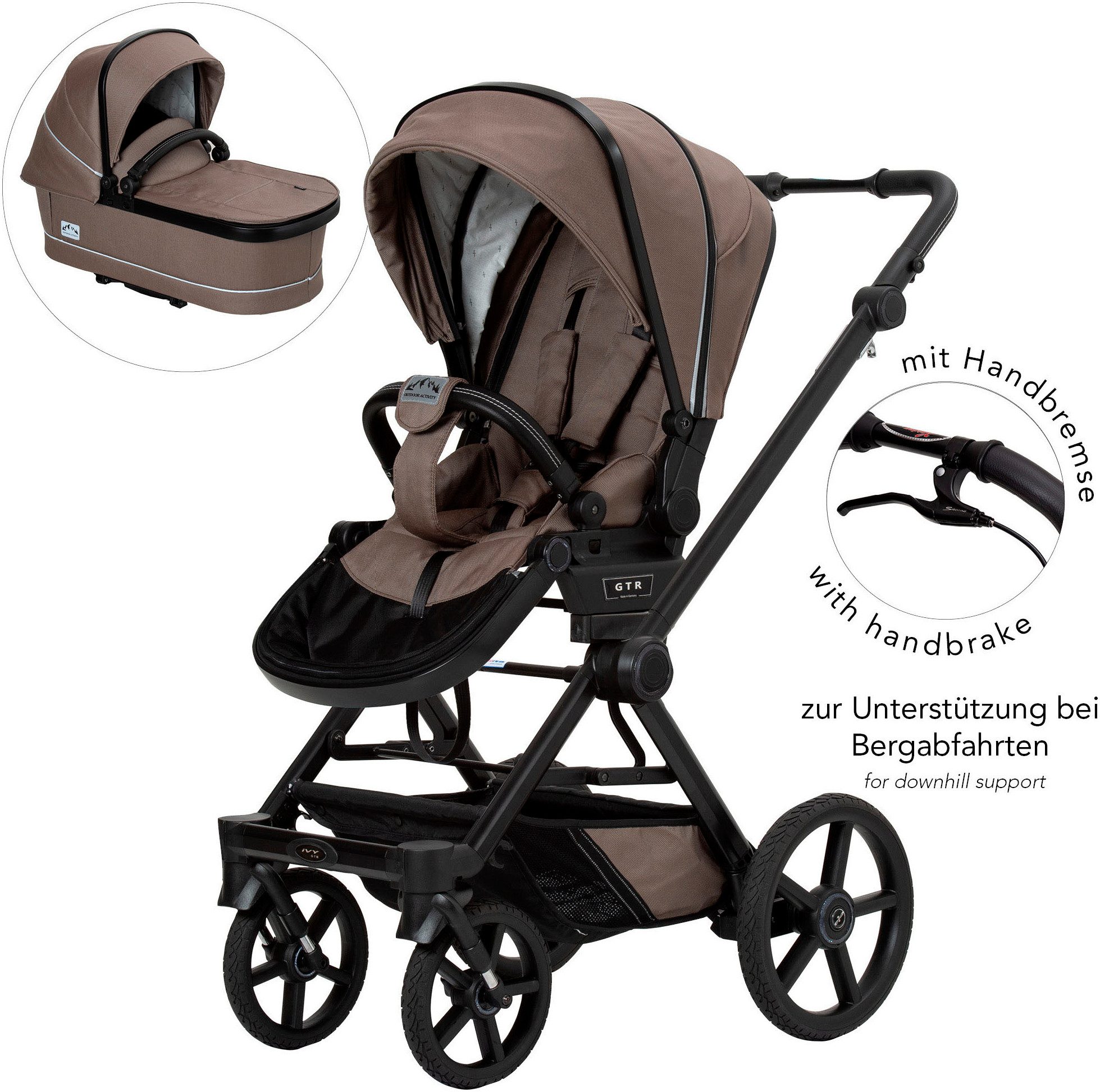 Hartan Kombi-Kinderwagen Ivy GTR Outdoor Handbremse, Made in Germany