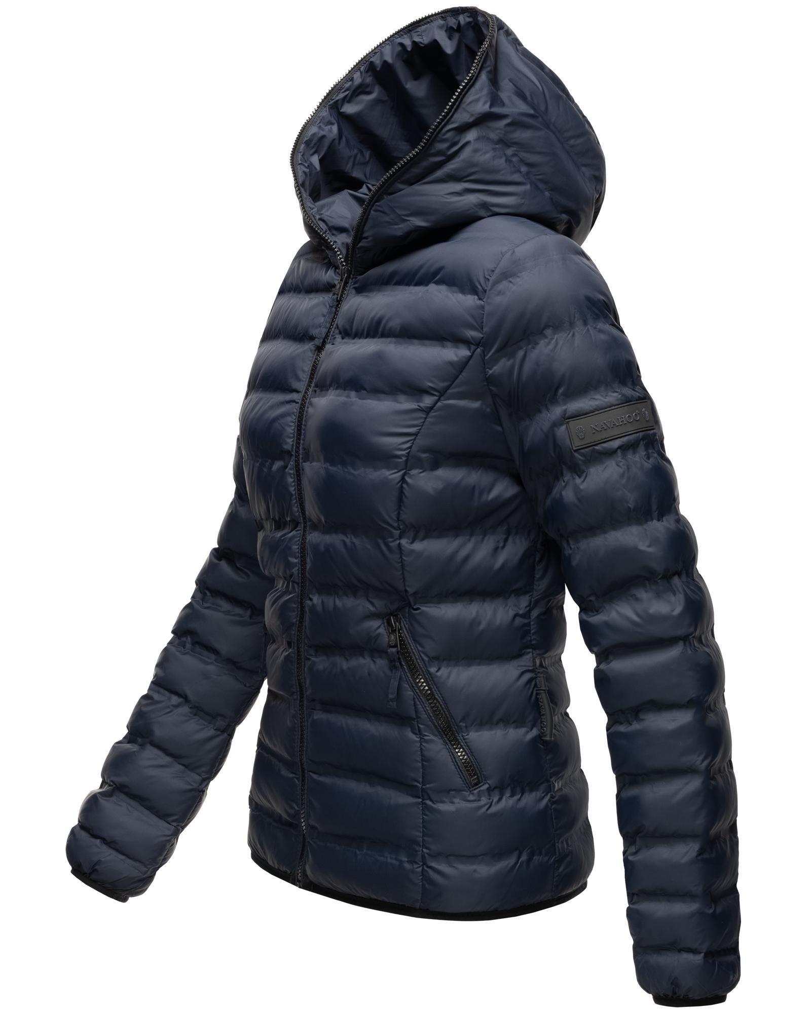 Damen Steppjacke blau Navahoo modische Neevia Übergangsjacke mit Kapuze