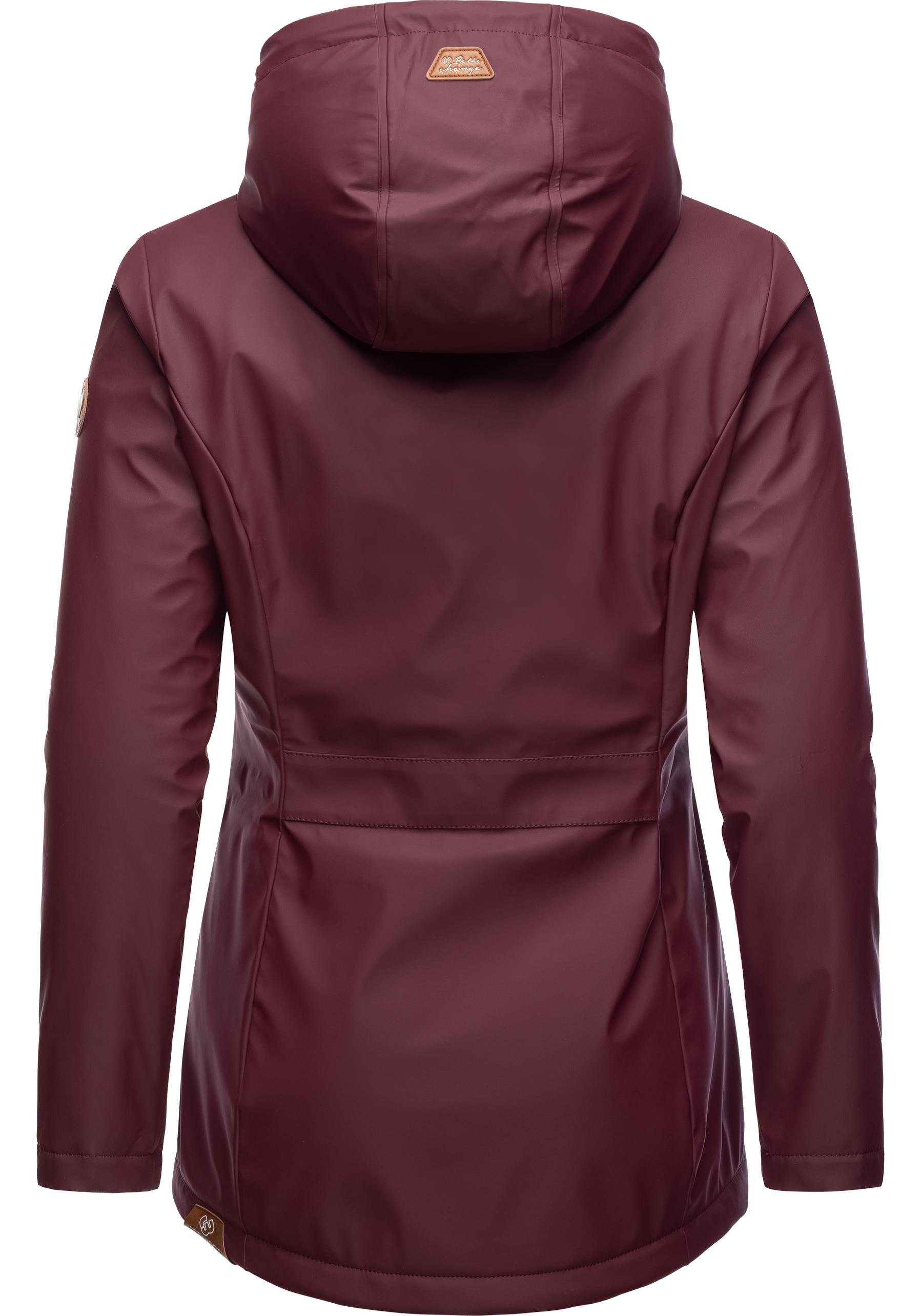 Ragwear Regenjacke Marge warm gefütterter Damen Winter Regenmantel