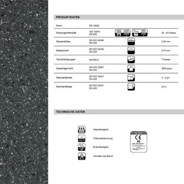 Karat Vinylboden CV-Belag Marry 809, Bodenbelag, Fußbodenheizung geeignet, Private und gewerbliche Nutzung