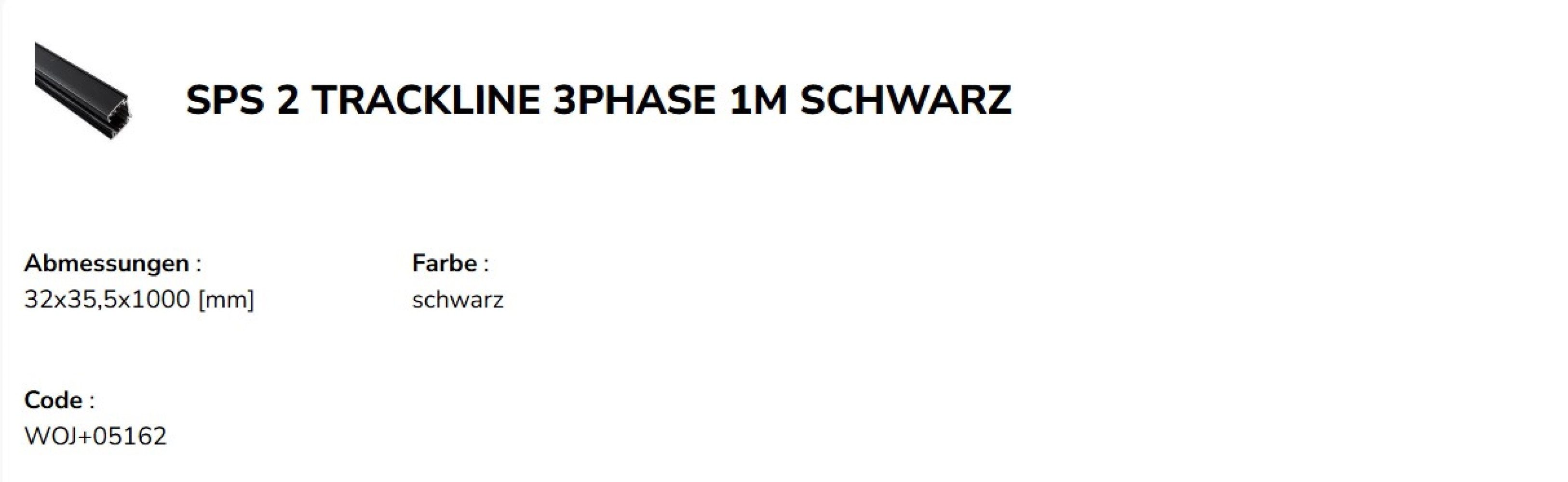 Spectrum Schienensystem-Schienen 3-Phasen Stromschiene Aufbau 1m für Schienensystem IP20 schwarz 100 cm, 100 cm, (1-tlg), Flexibel verbindbar