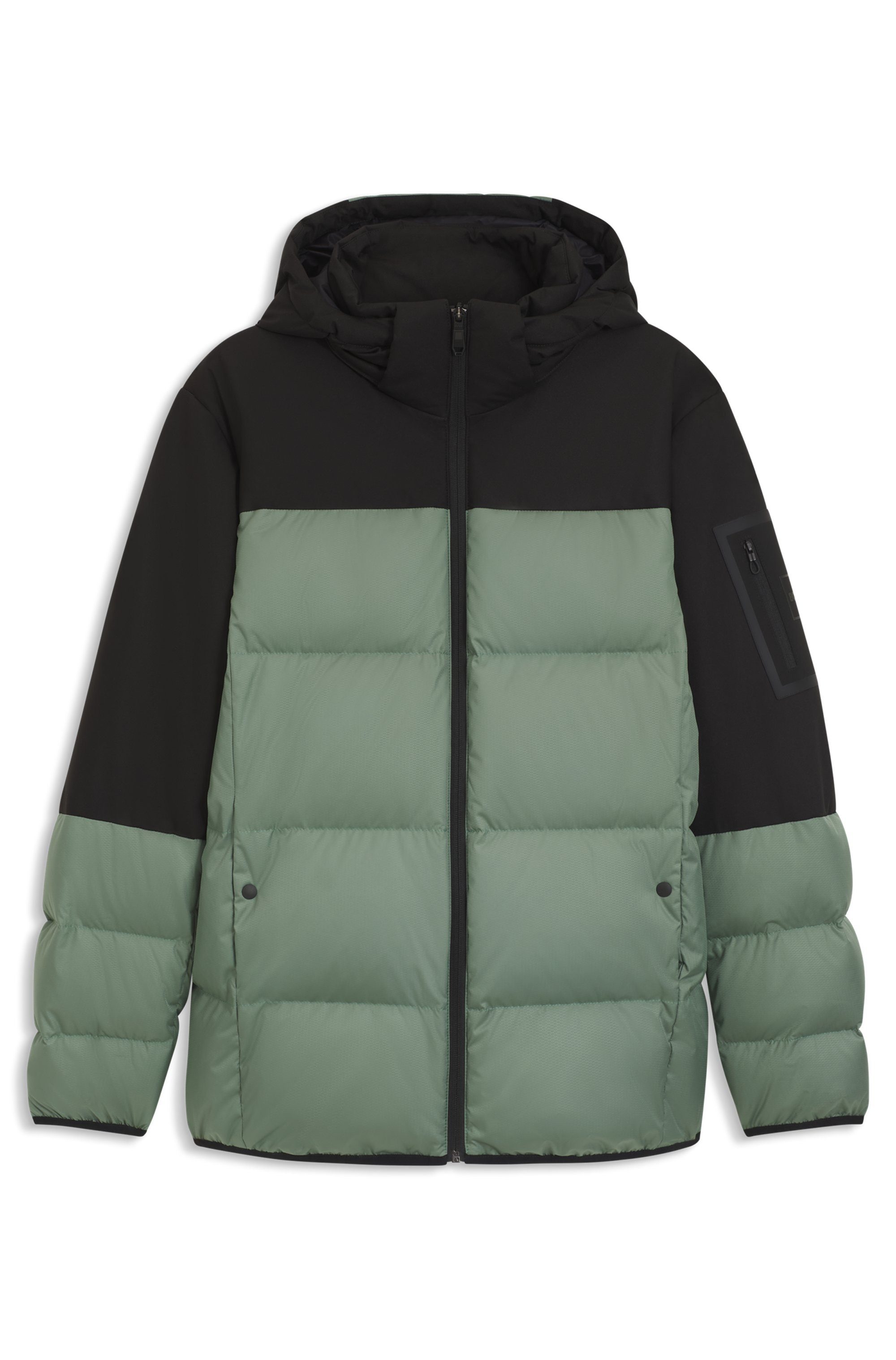 BOSS GREEN Daunenjacke abnehmbare Kapuze, Regular Fit, warm wattiert – Bild 5 von 5