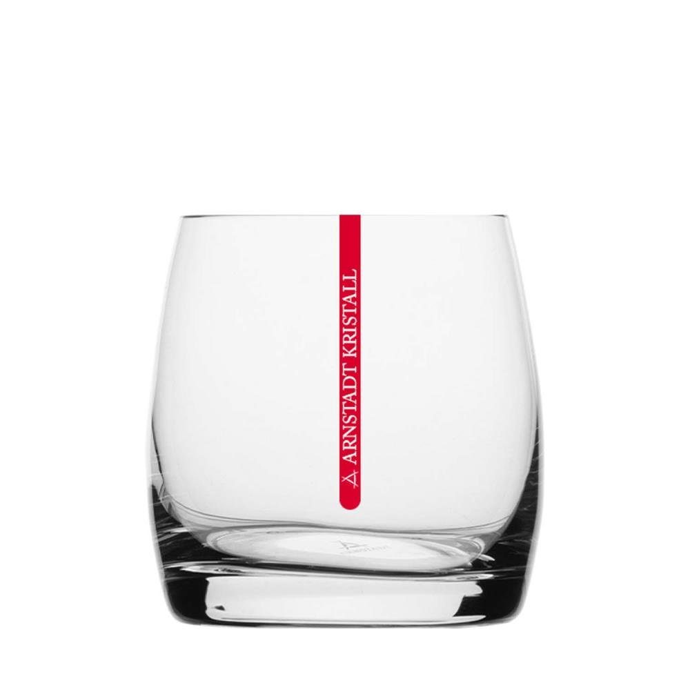 Whiskyglas Whiskyglas Kristall Redstripe clear (8,7 cm) Kristallglas mundgeblasen