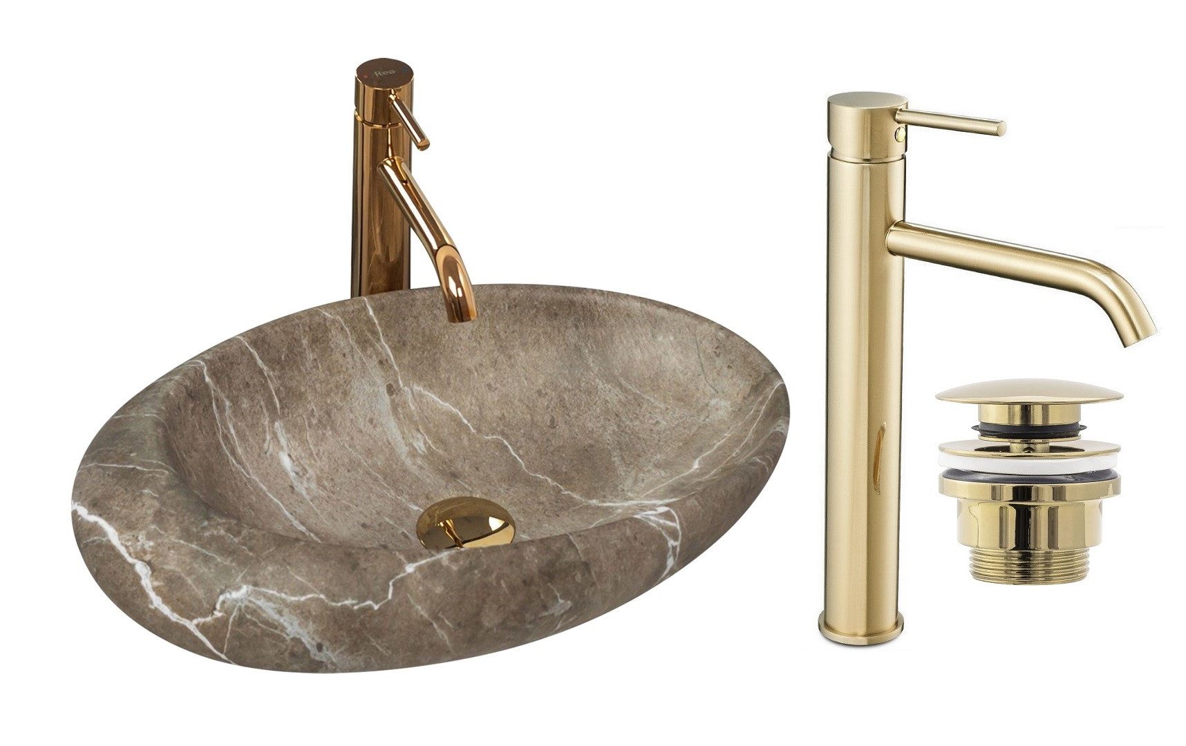 GTM Design Aufsatzwaschbecken Matt - Modern Waschbecken ohne Hahnloch günstig online kaufen