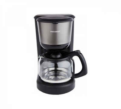 Progress Filterkaffeemaschine PROGRESS Filter Kaffe-Maschine 1080 W Kaffeekocher 10 Tassen Schwarz 1,25 L