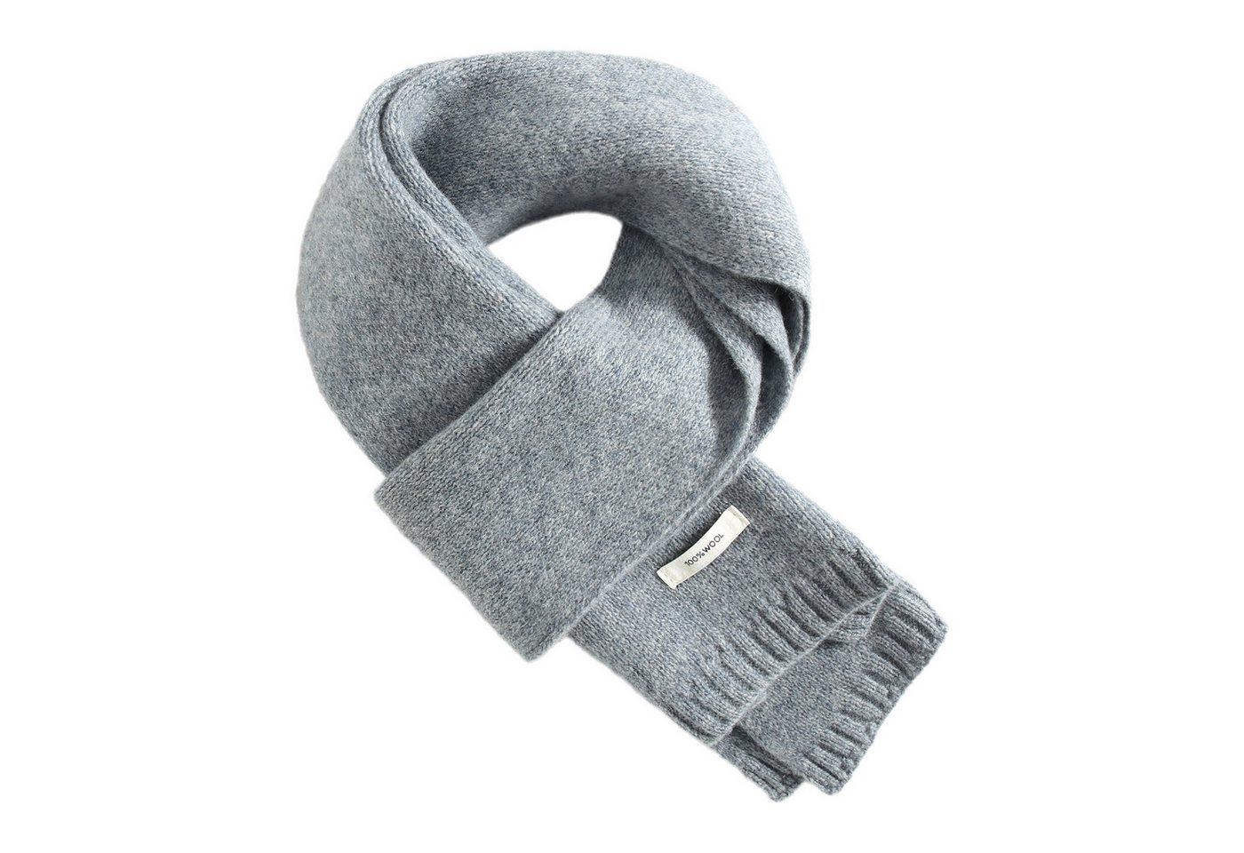 Autrucker Wollschal 100% Schurwolle Wollschal 160x20 cm, Weicher Strickschal, (1-St), für Damen & Herren, Warmer Schal für Winter