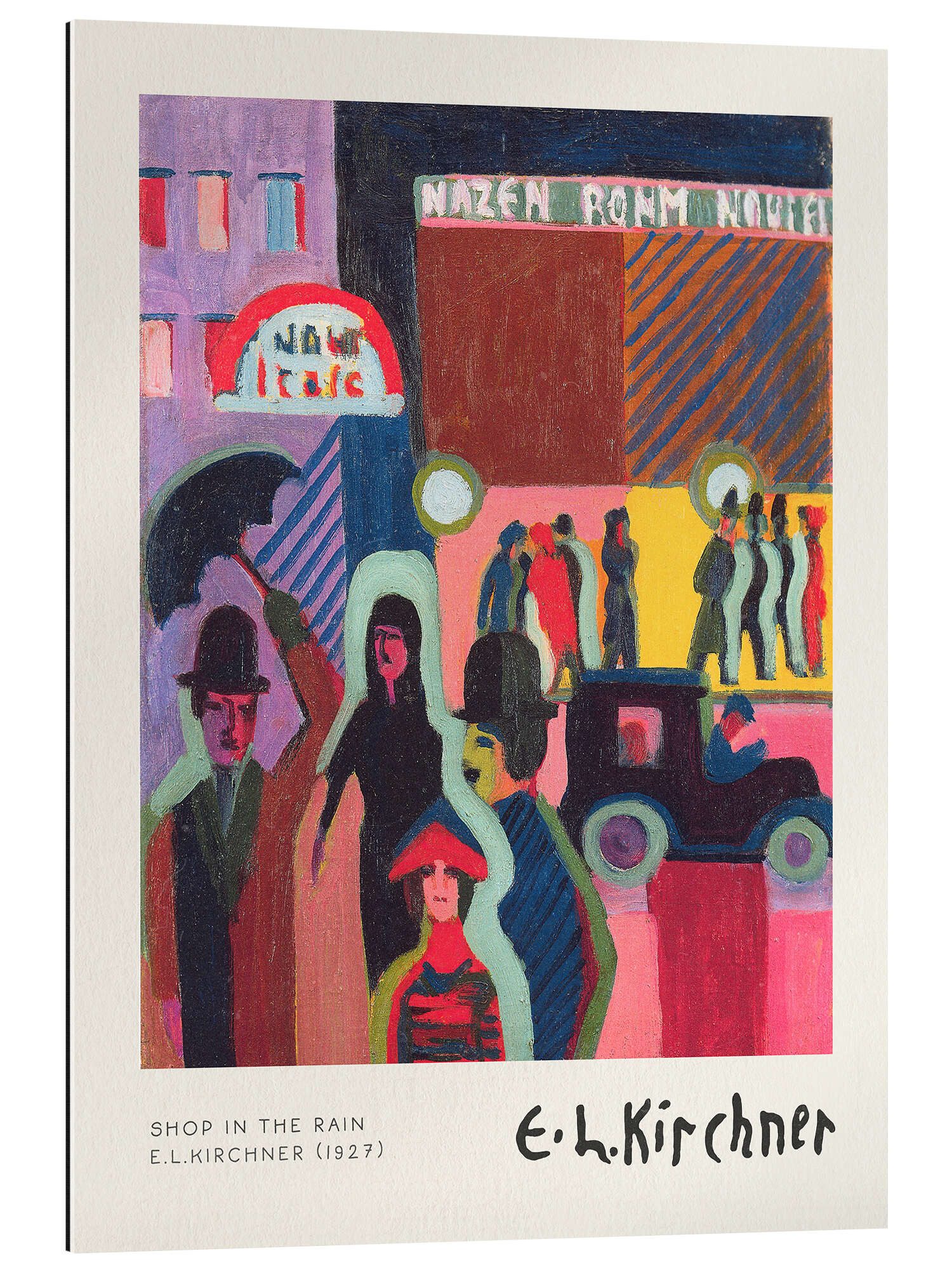 Posterlounge XXL-Wandbild Ernst Ludwig Kirchner, Einkaufen im Regen, Wohnzimmer Modern Malerei