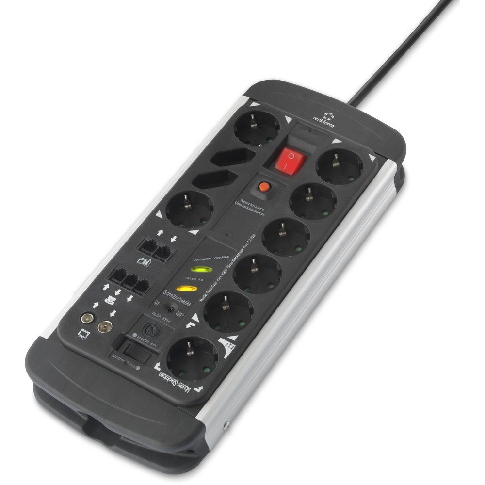 Renkforce Renkforce 1015A-CMB-SXMS Master/Slave-Steckdosenleiste 10fach Schwarz, Steckdosenleiste (Kabellänge 1.50 m)