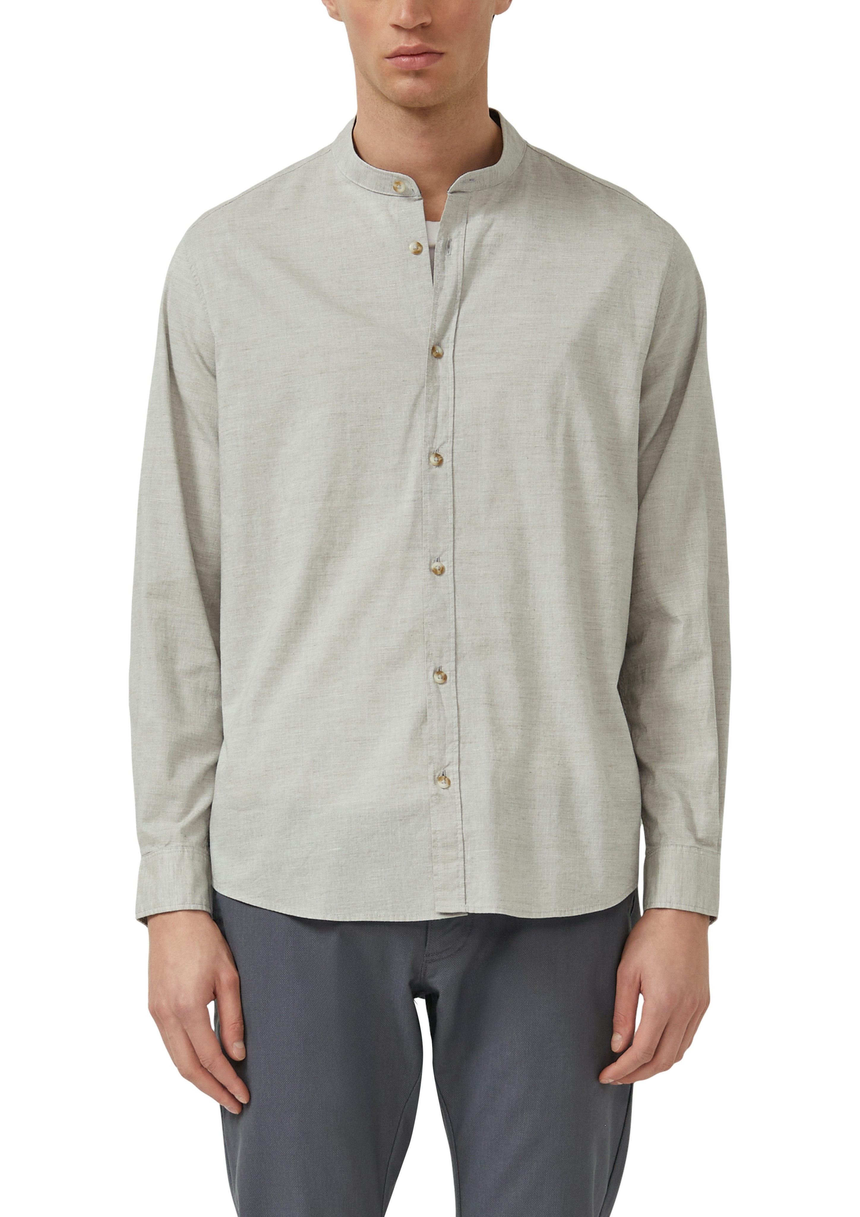 s.Oliver Langarmhemd mit Stehkragen und Knopfleiste