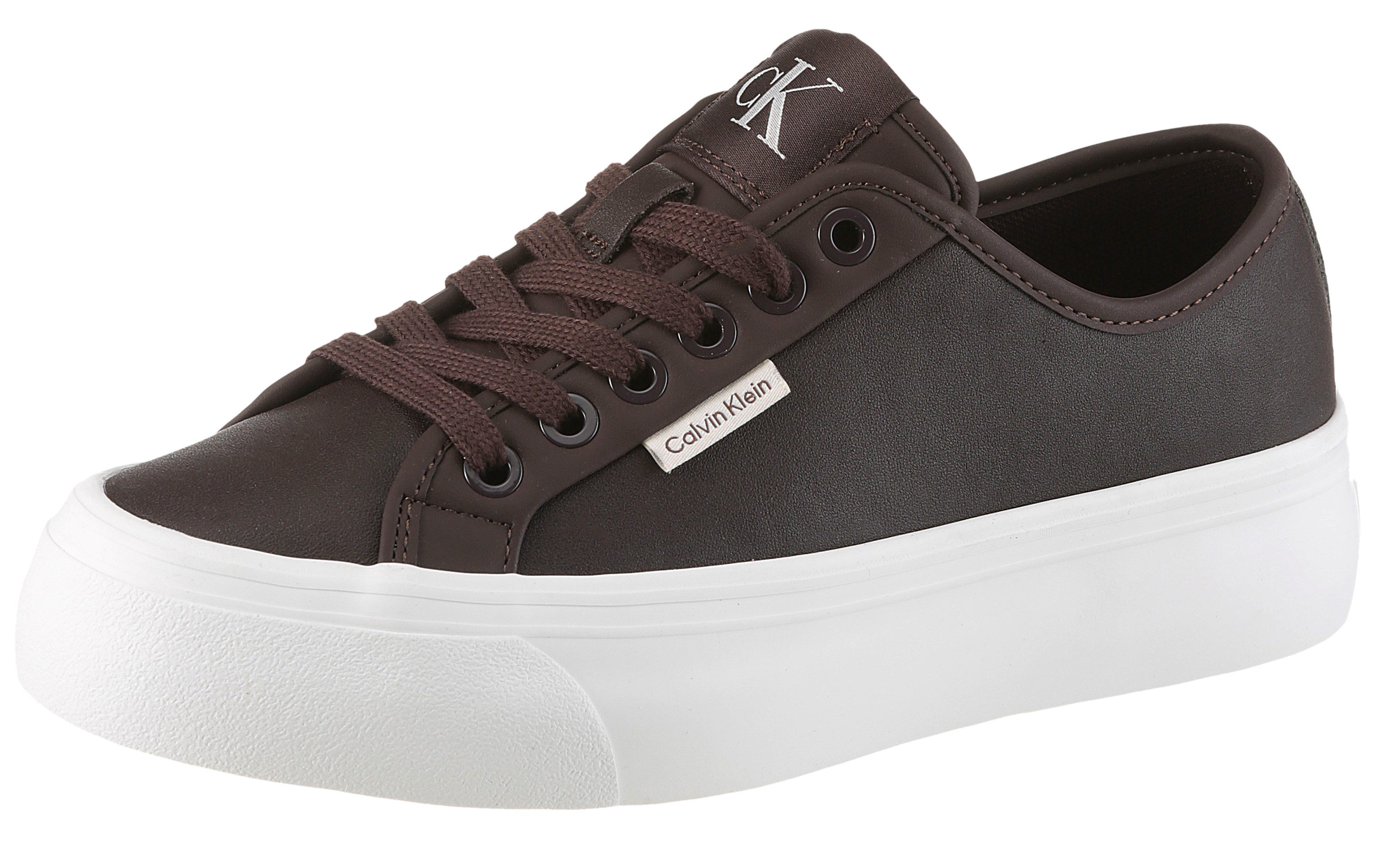 Calvin Klein Jeans VULC FLATF LACE UP LTH CK Plateausneaker Schnürschuh, Ha günstig online kaufen